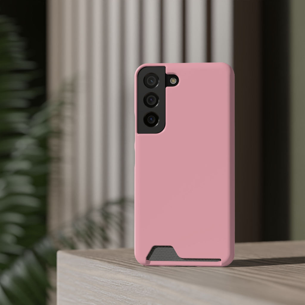 Pink Phone Case with Built-In Card Holder