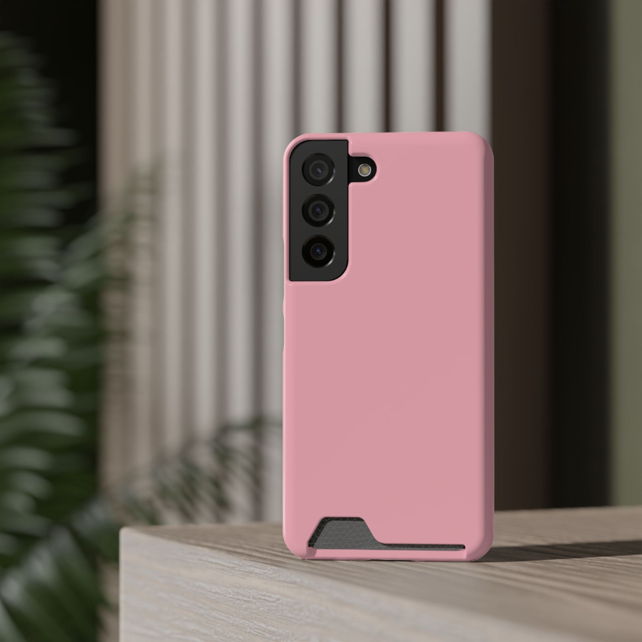 Pink Phone Case with Built-In Card Holder