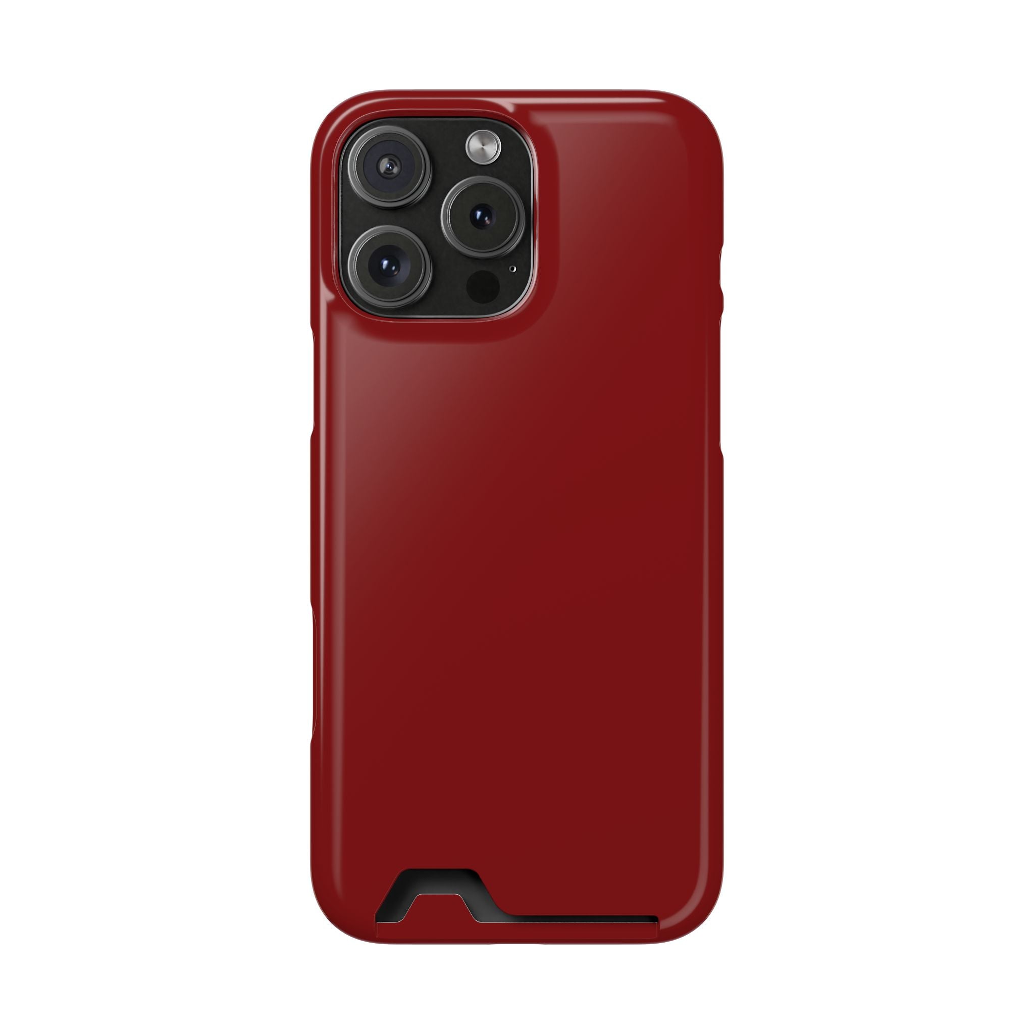 Dark Red Card-Holder Phone Case