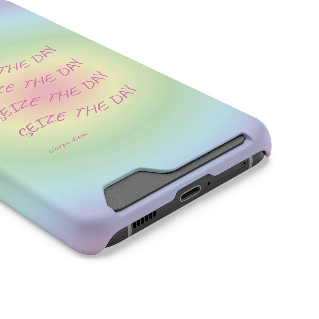 Bermuda Halo 'Seize The Day' Card Holder Phone Case