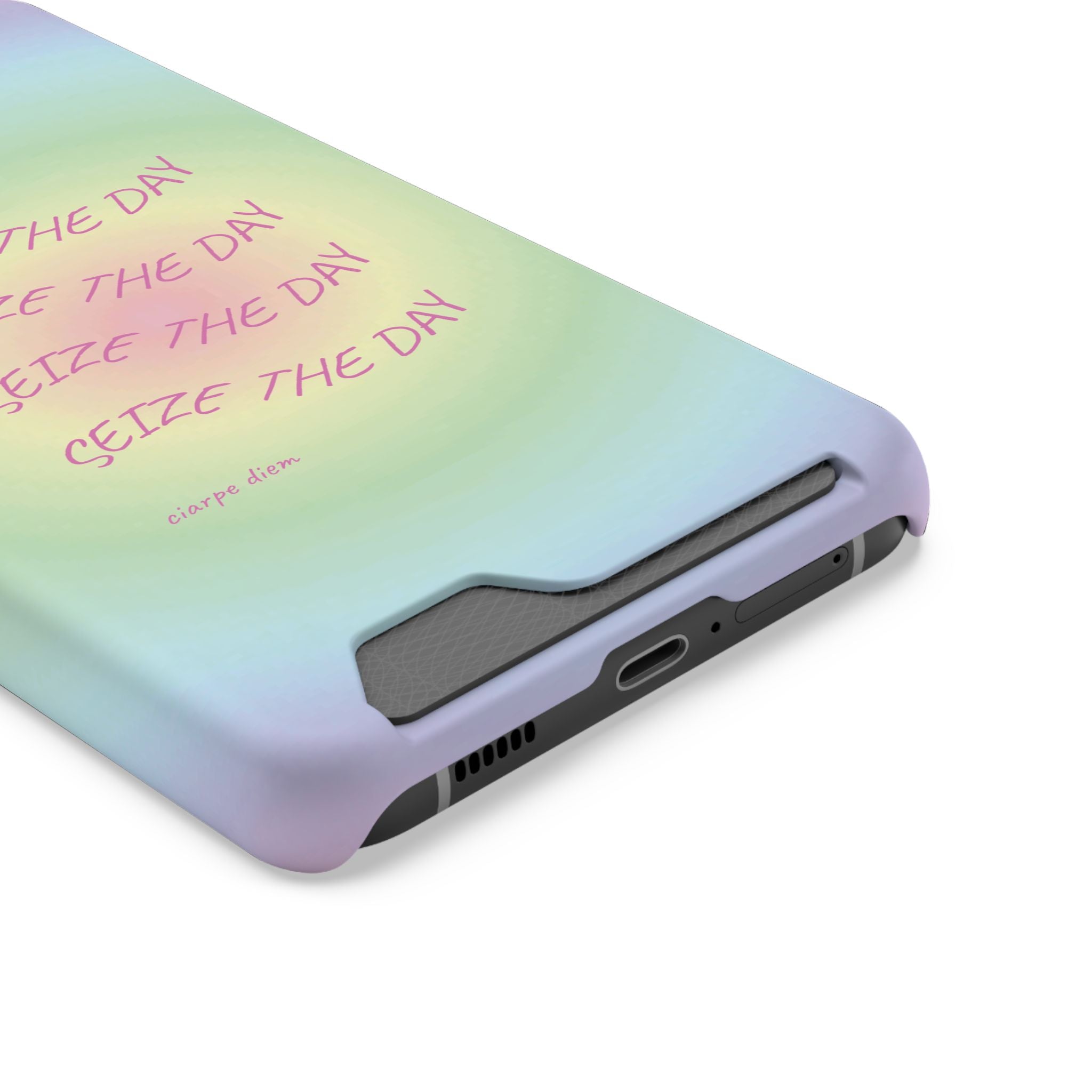 Bermuda Halo 'Seize The Day' Card Holder Phone Case