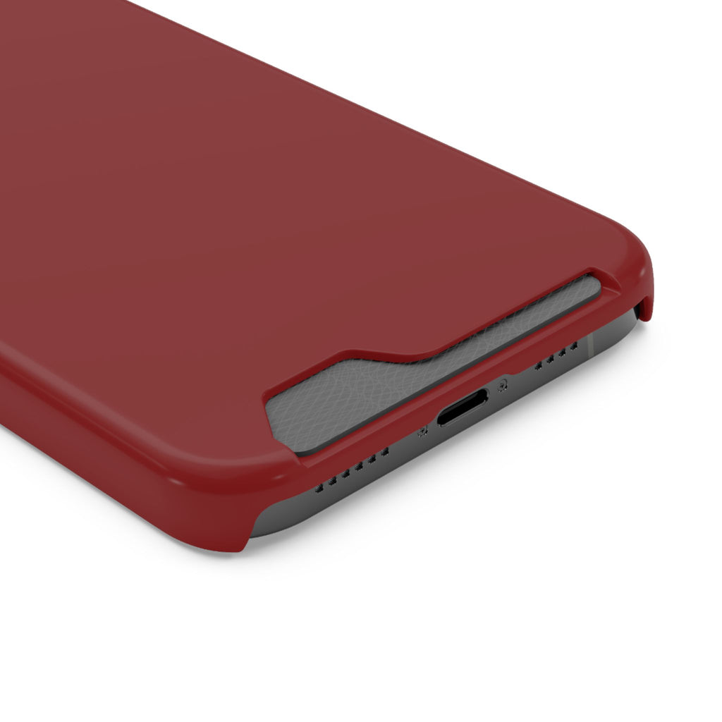 Dark Red Card-Holder Phone Case