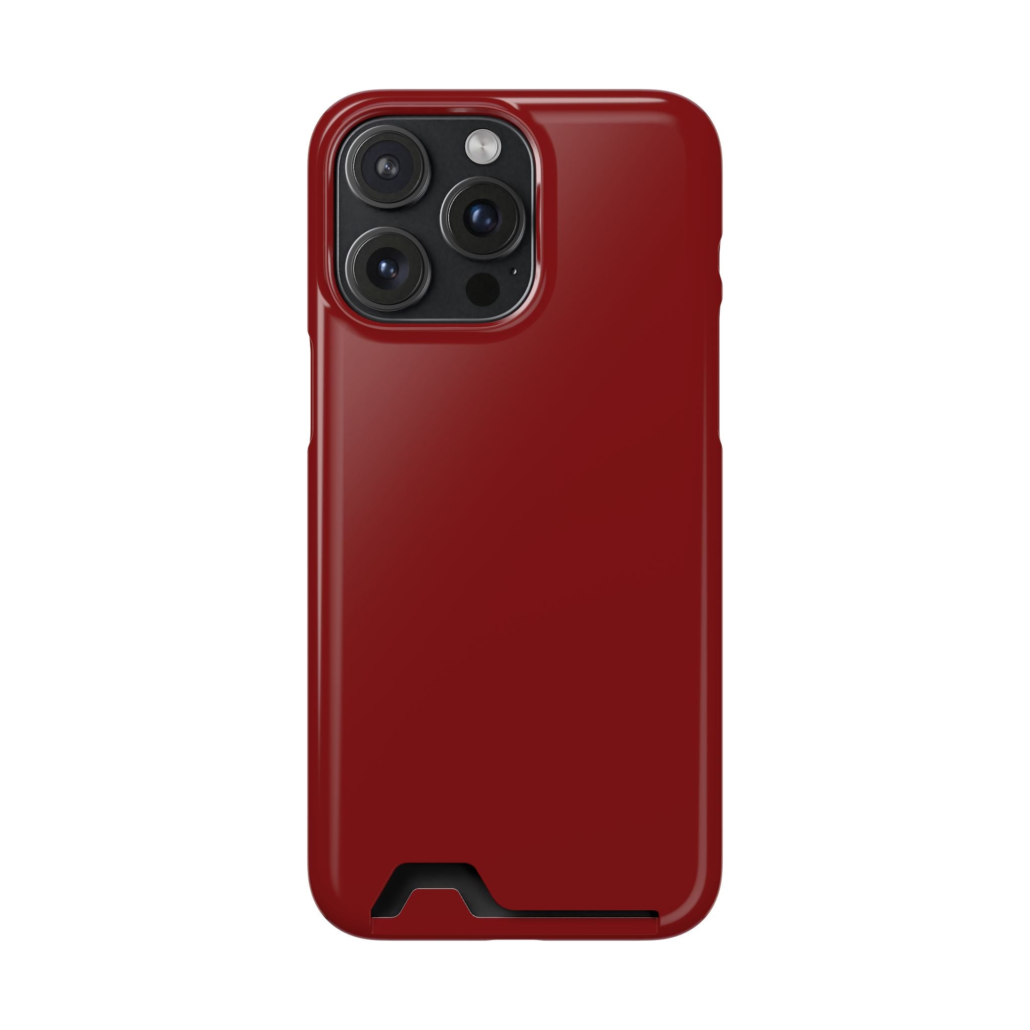 Dark Red Card-Holder Phone Case