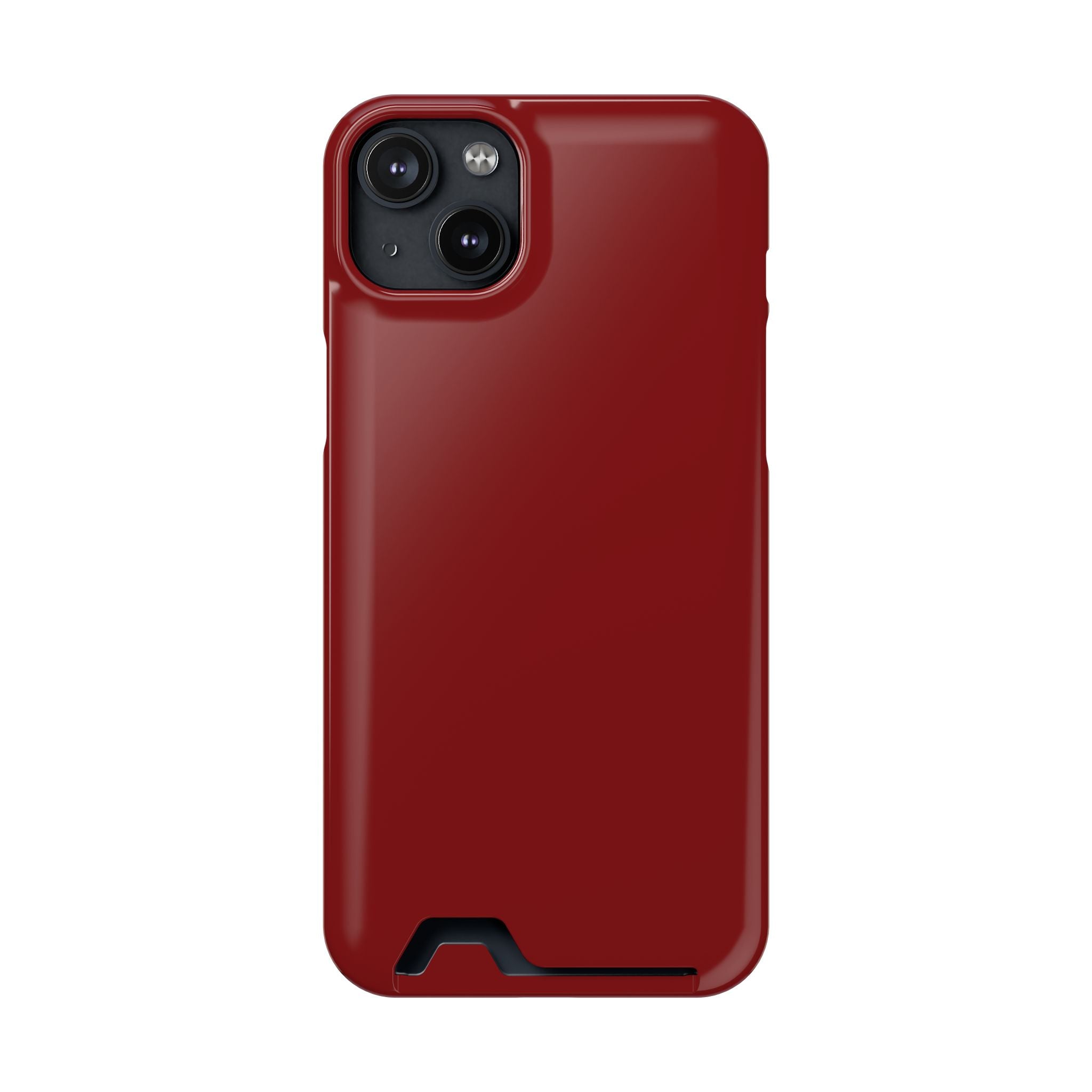 Dark Red Card-Holder Phone Case