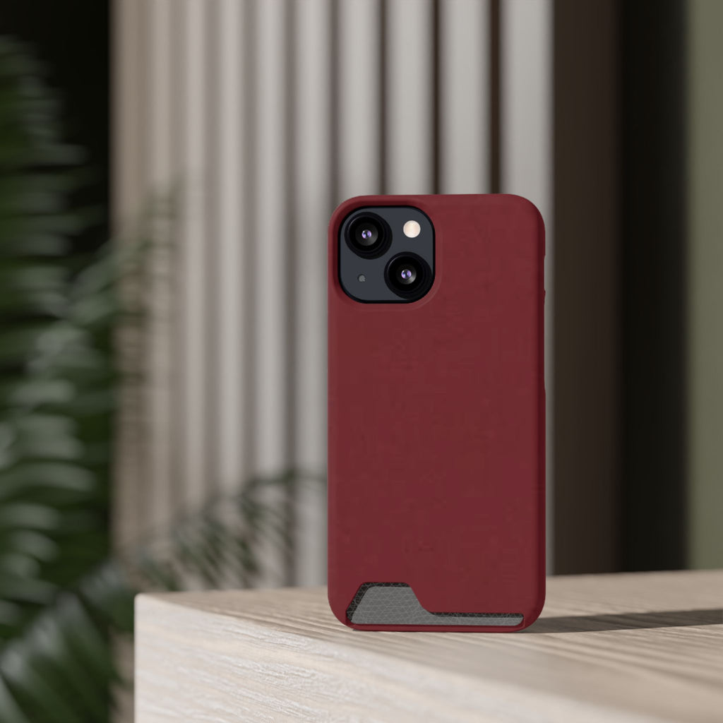 Dark Cherry Card Holder Phone Case