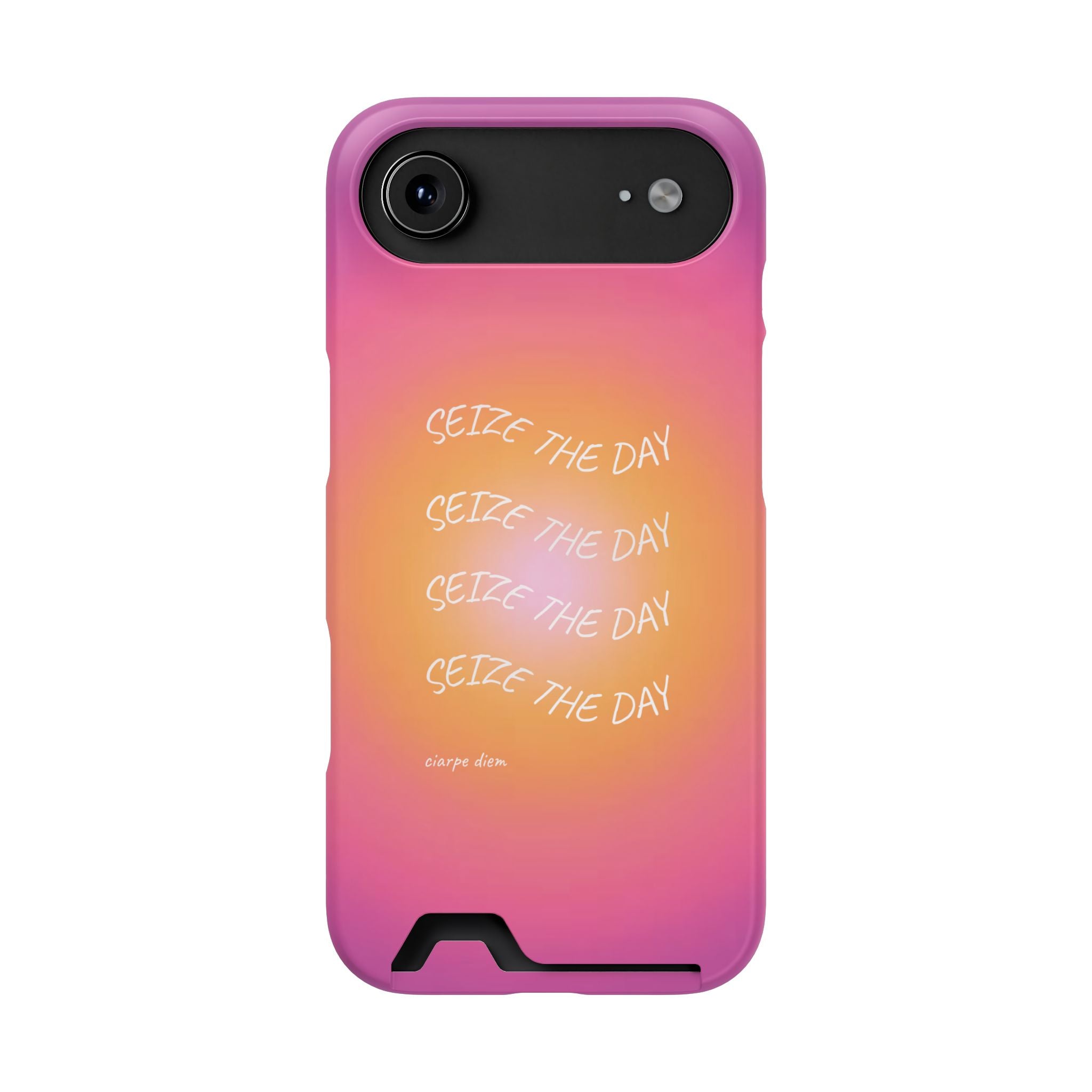 Sunburst 'Seize the Day' Phone Case with Card Holder