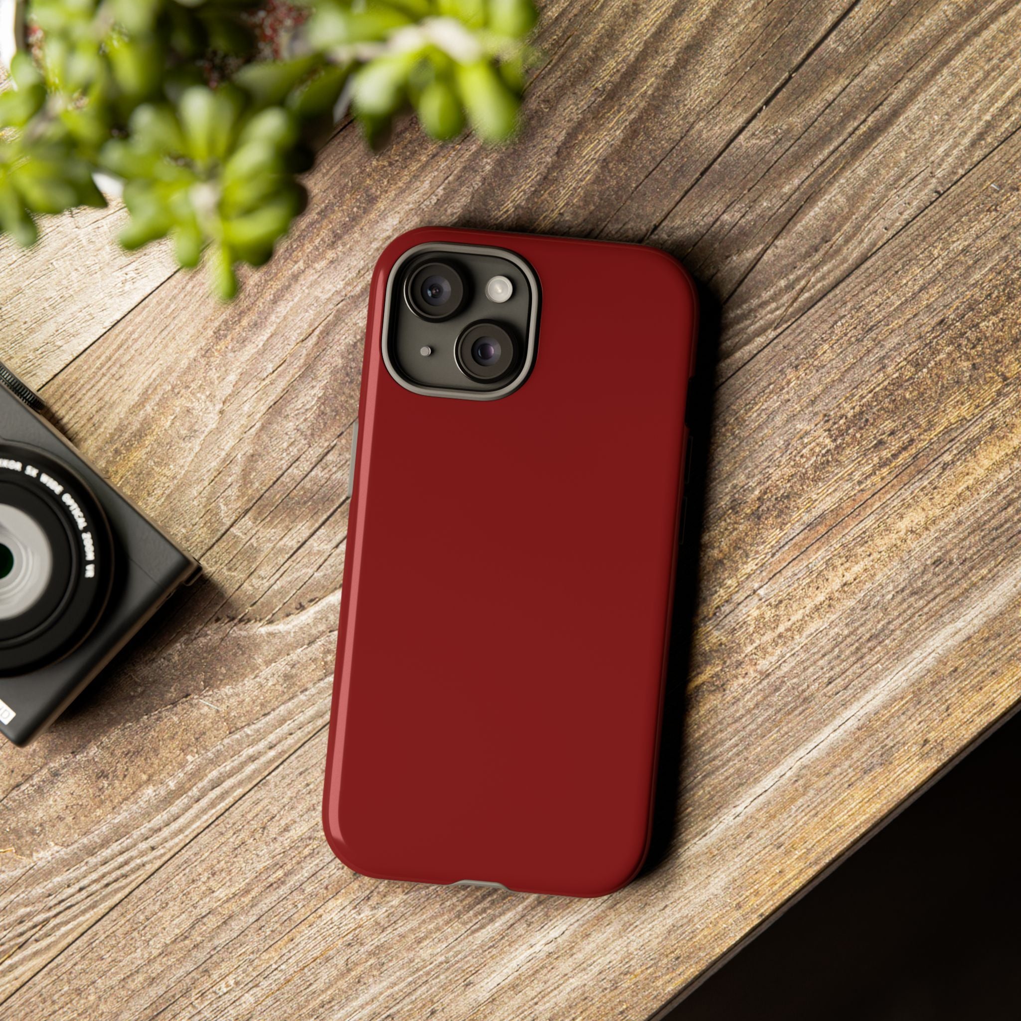 Dark Red Protective Phone Case