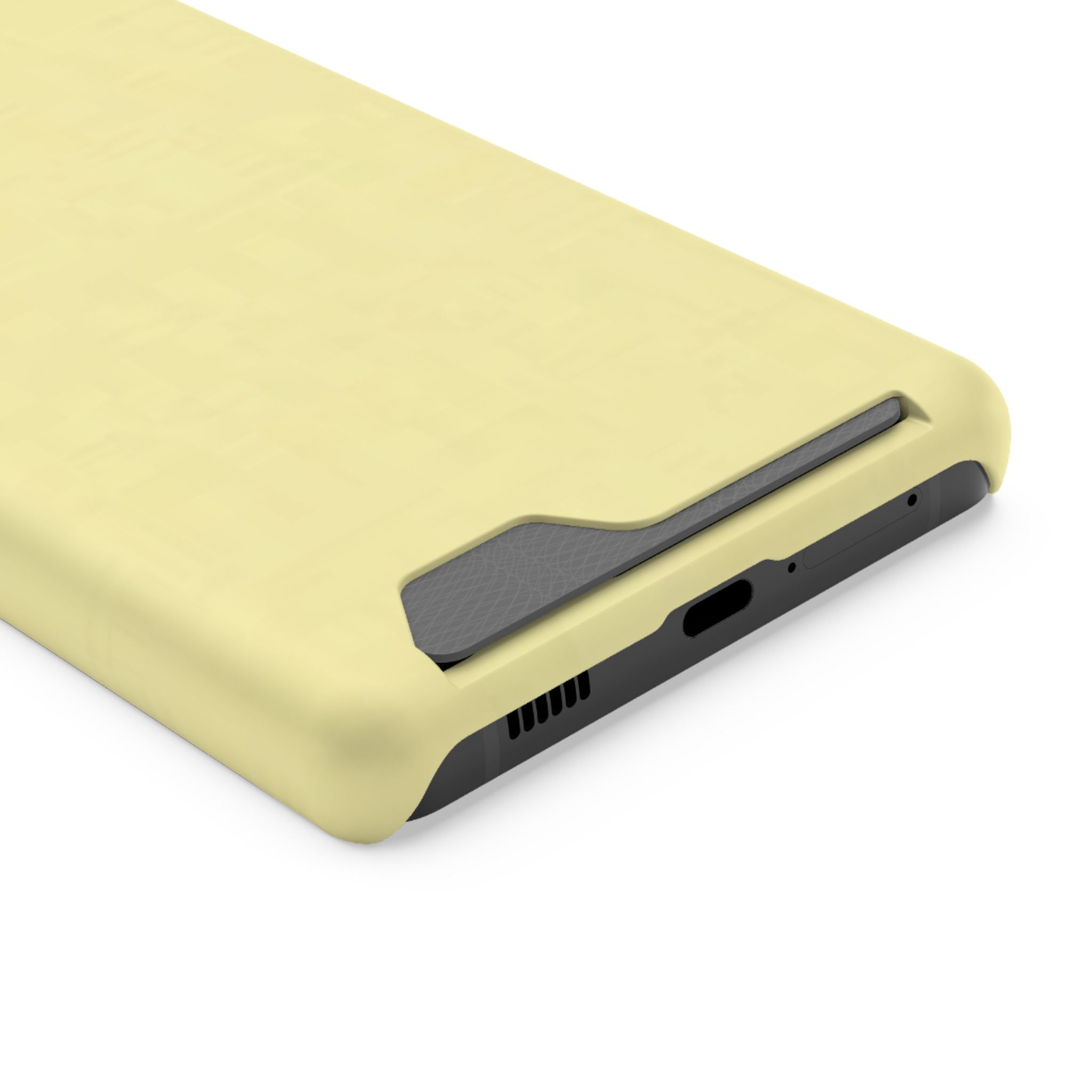 Pale Yellow Card-Holder Phone Case