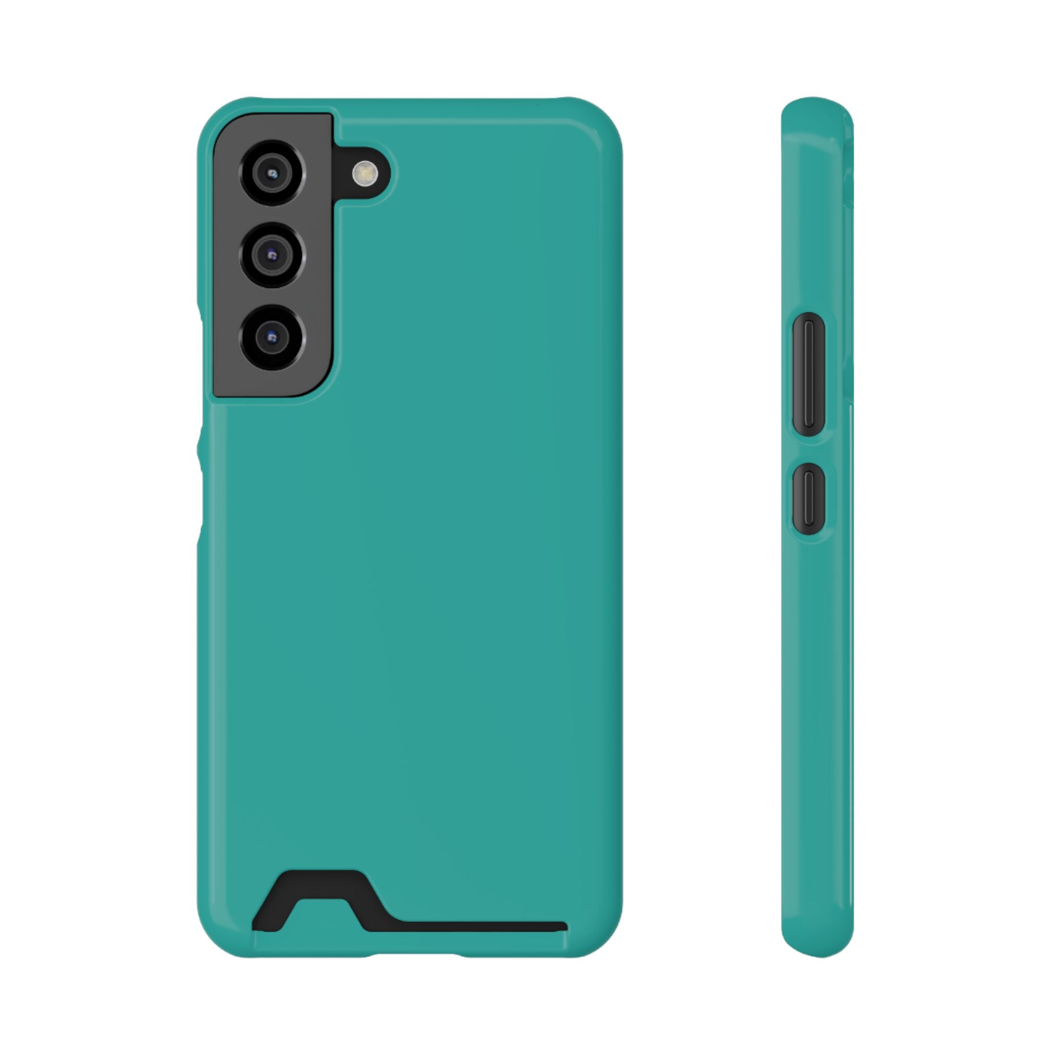 Teal Card-Holder Phone Case