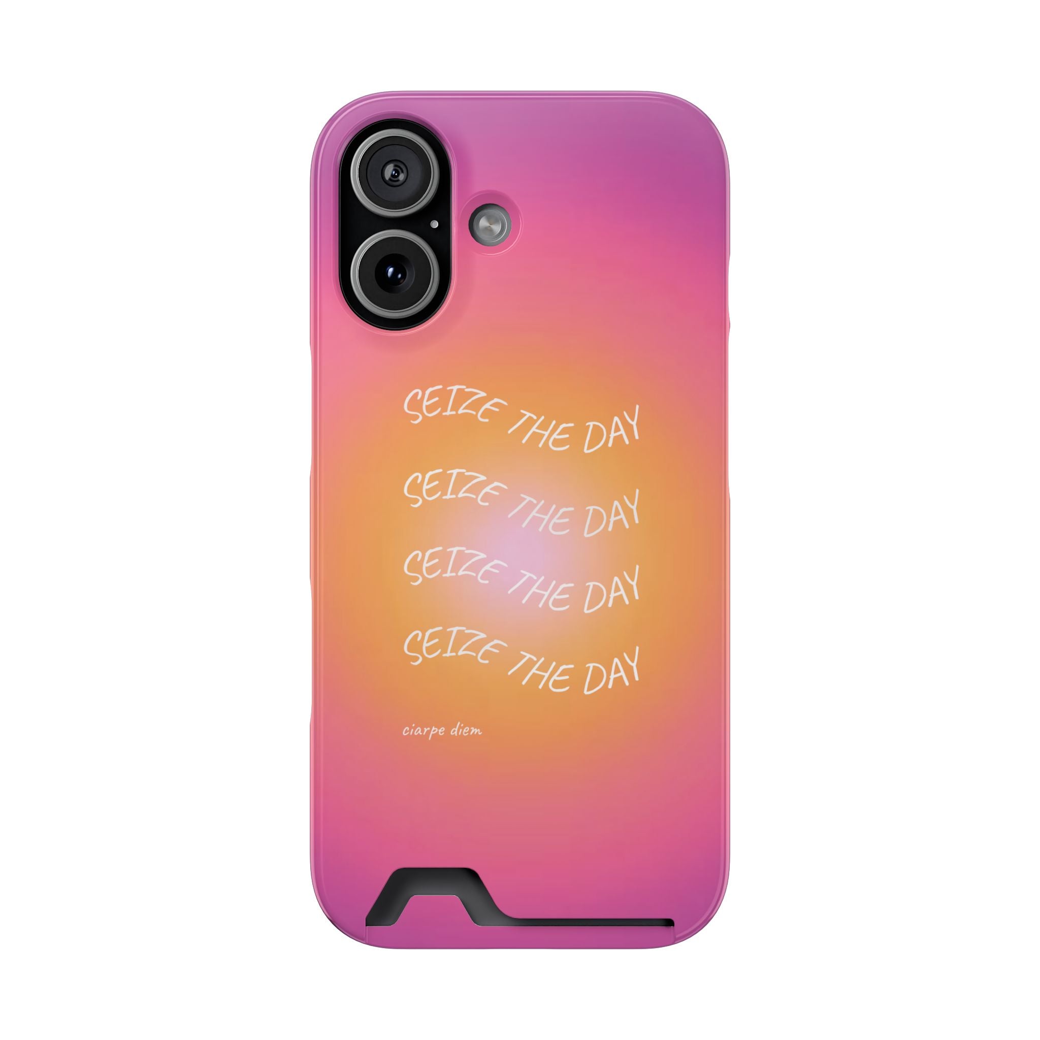 Sunburst 'Seize the Day' Phone Case with Card Holder