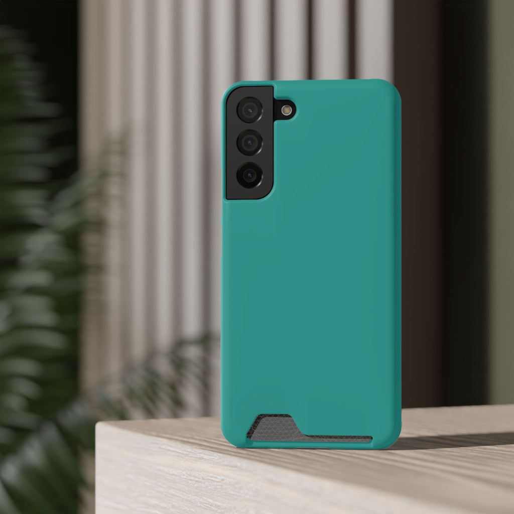 Teal Card-Holder Phone Case