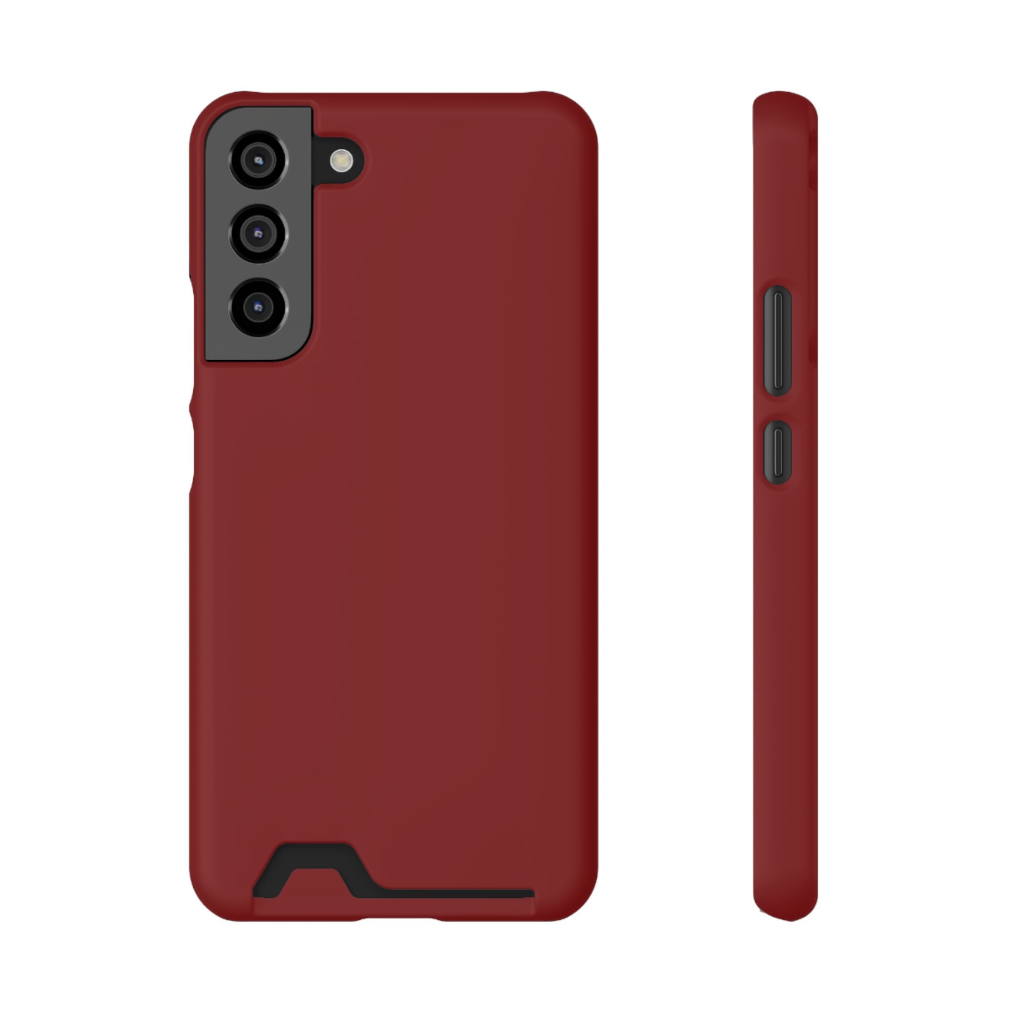 Dark Red Card-Holder Phone Case