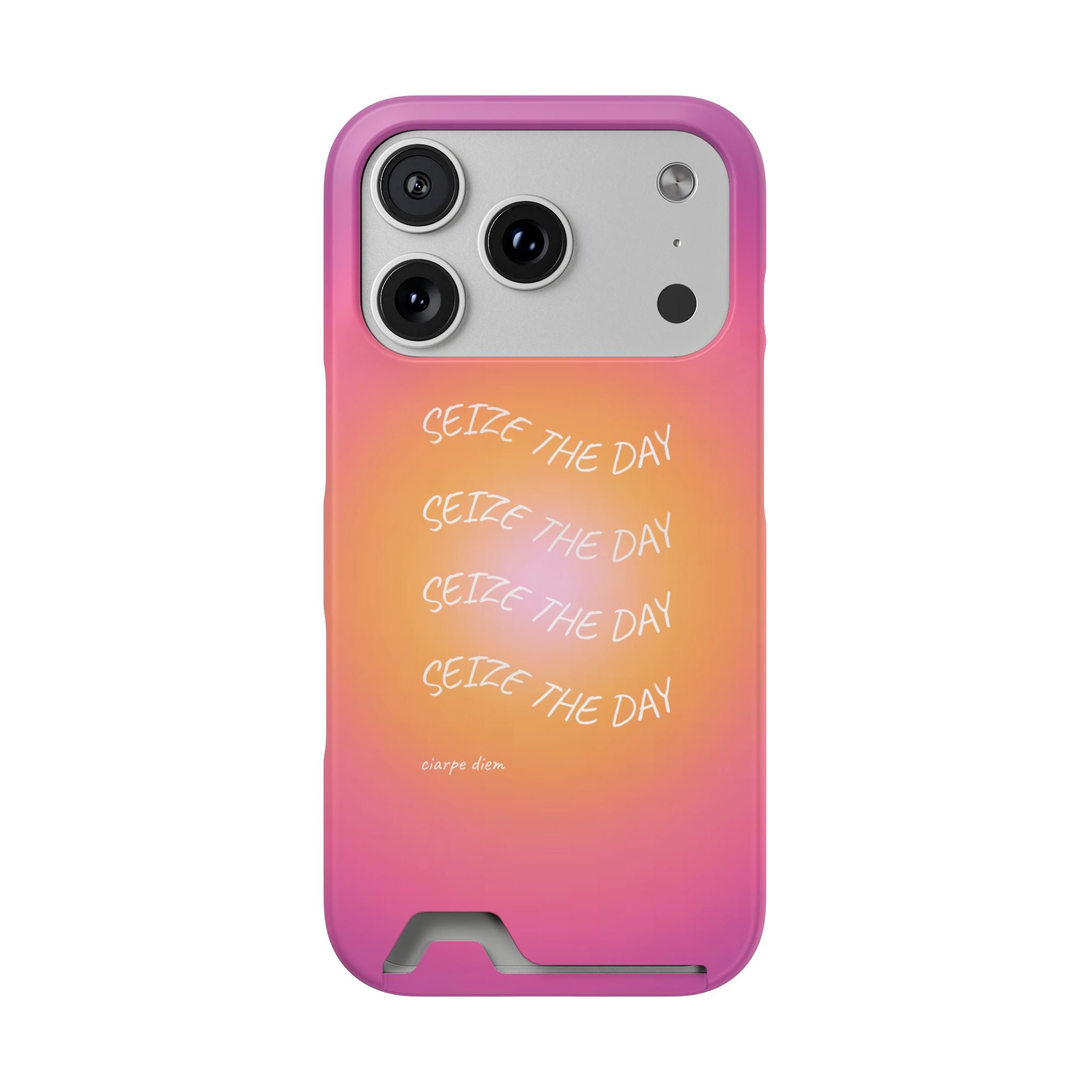 Sunburst 'Seize the Day' Phone Case with Card Holder