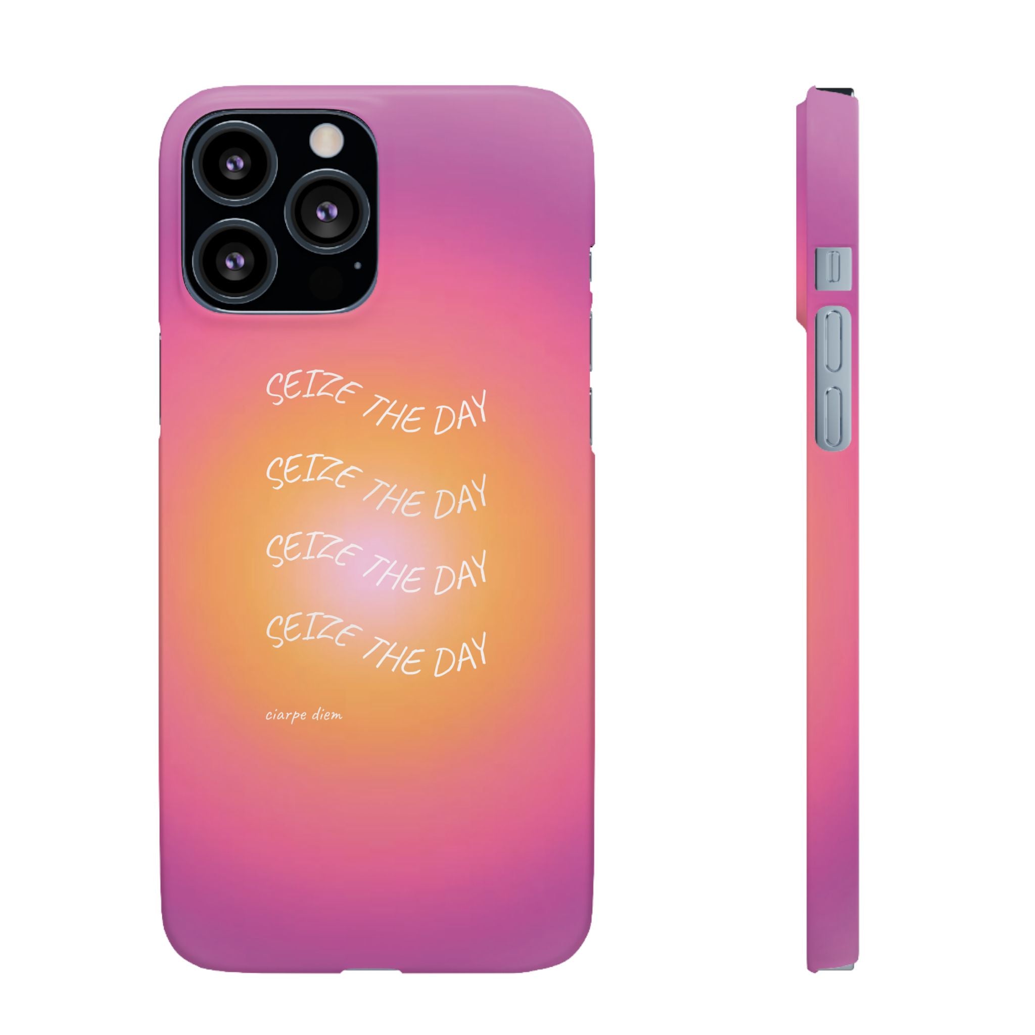 Carpe Diem Sunburst Gradient Snap Phone Case