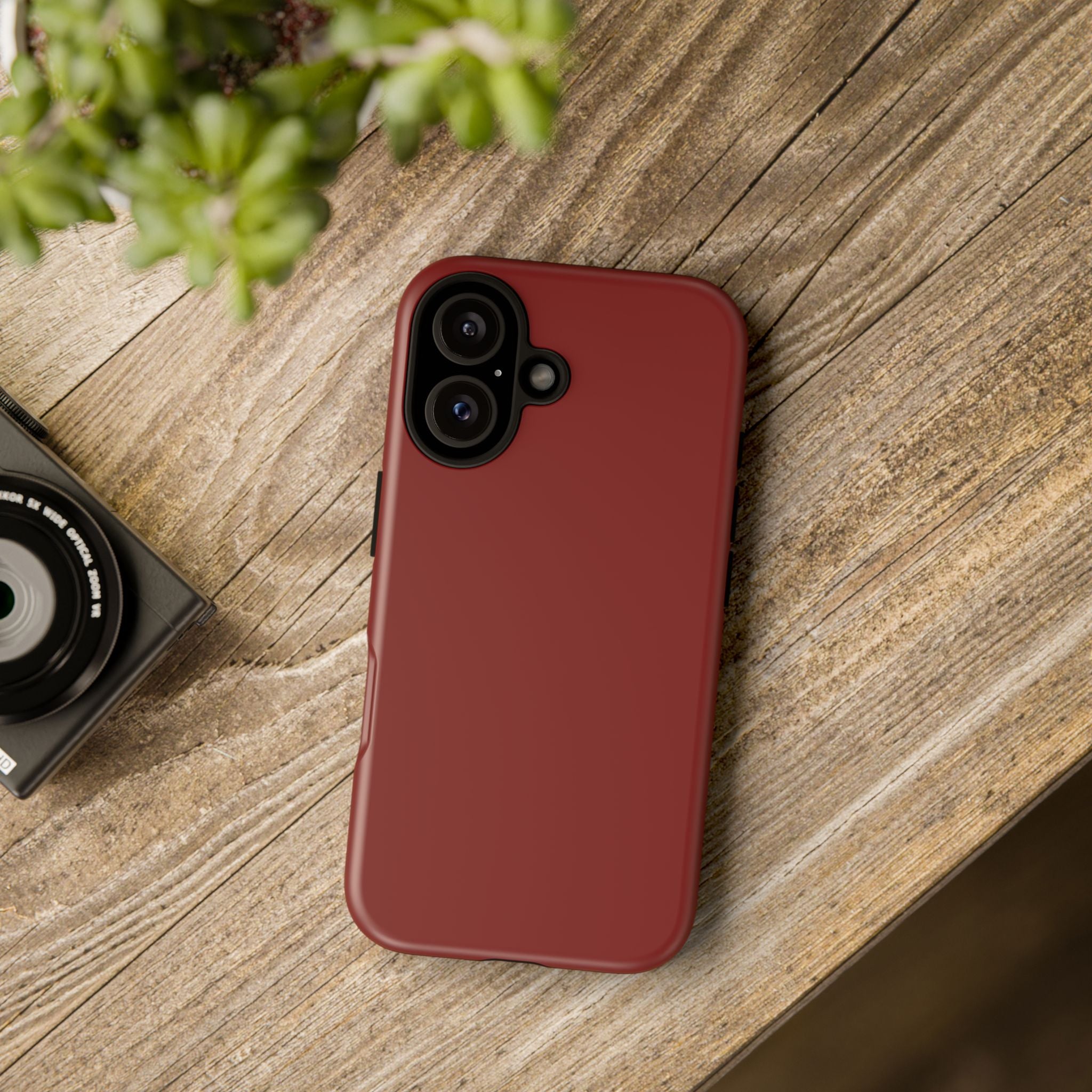 Dark Red Protective Phone Case