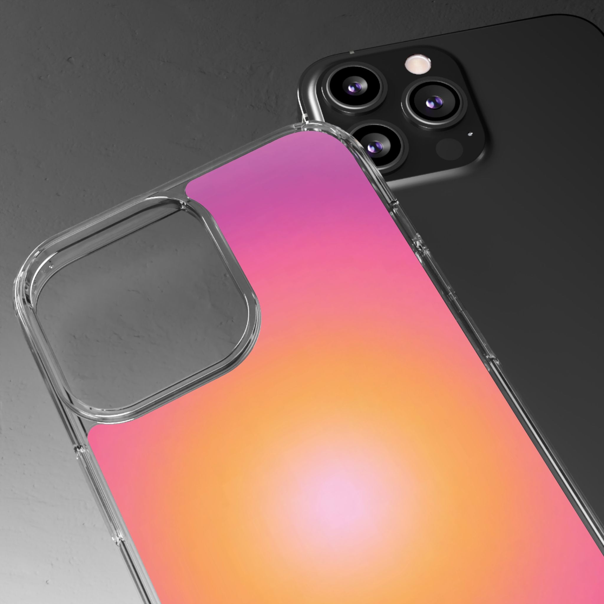 Sunset Gradient Clear Protective Cover