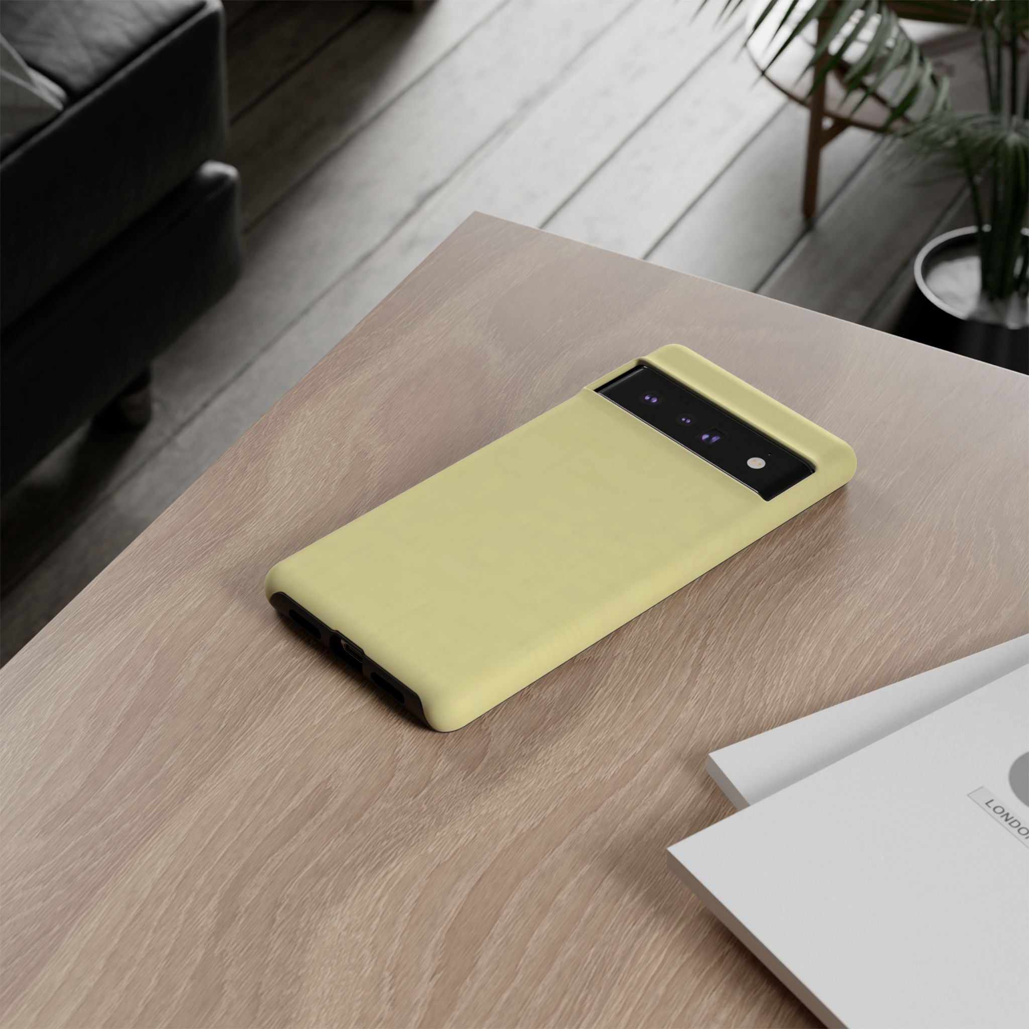 Pale Yellow Protective Phone Case