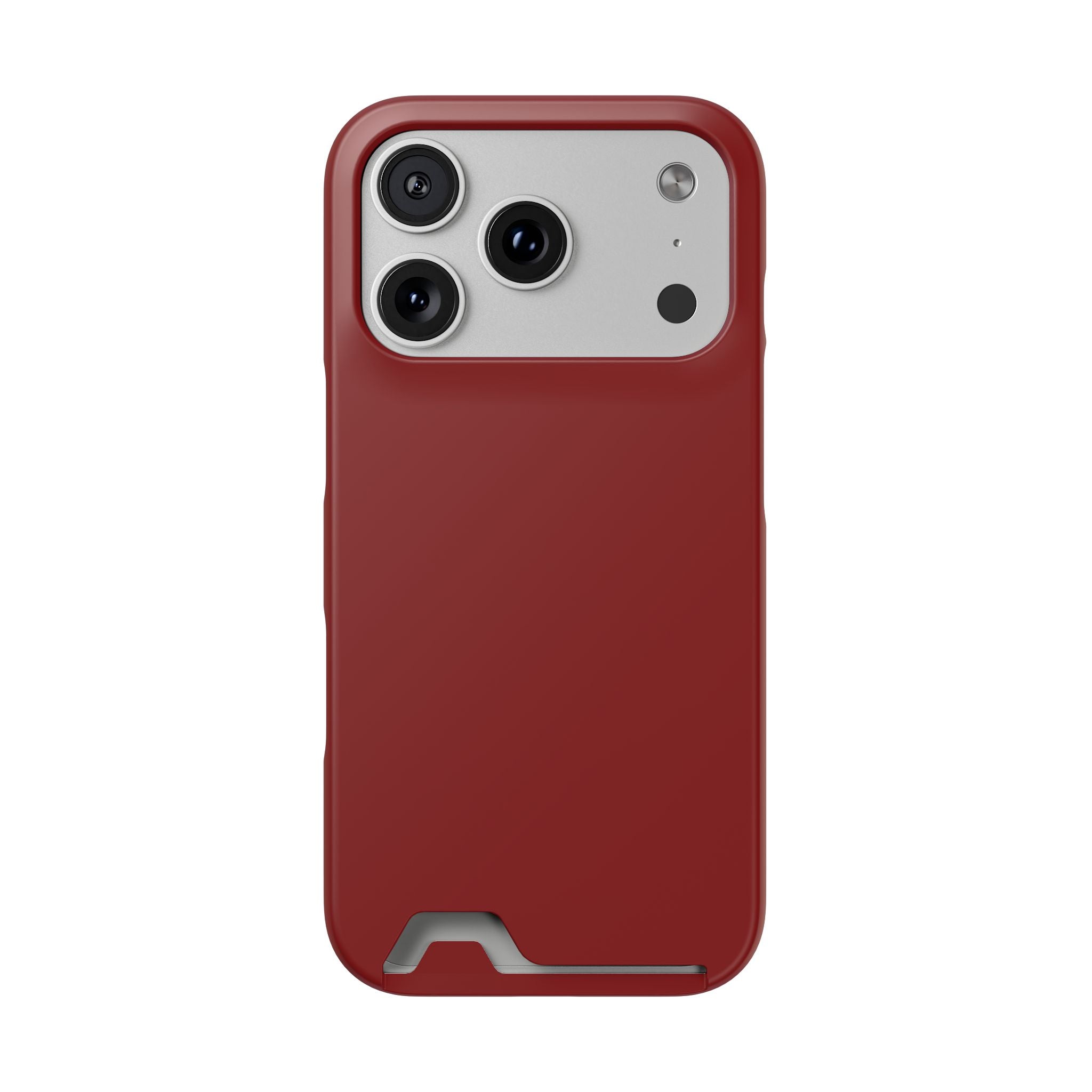 Dark Red Card-Holder Phone Case