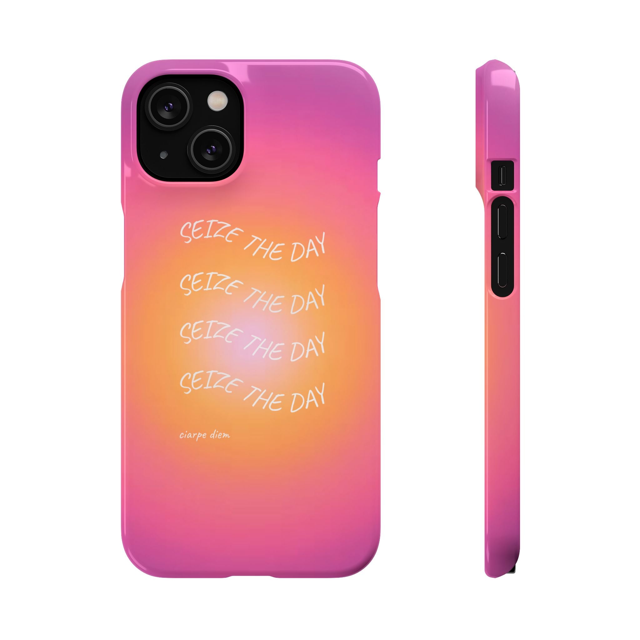 Carpe Diem Sunburst Gradient Snap Phone Case