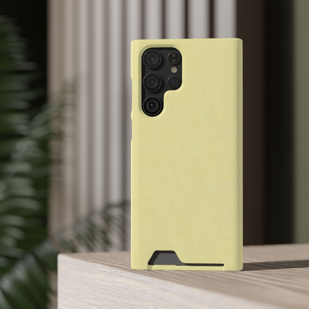 Pale Yellow Card-Holder Phone Case