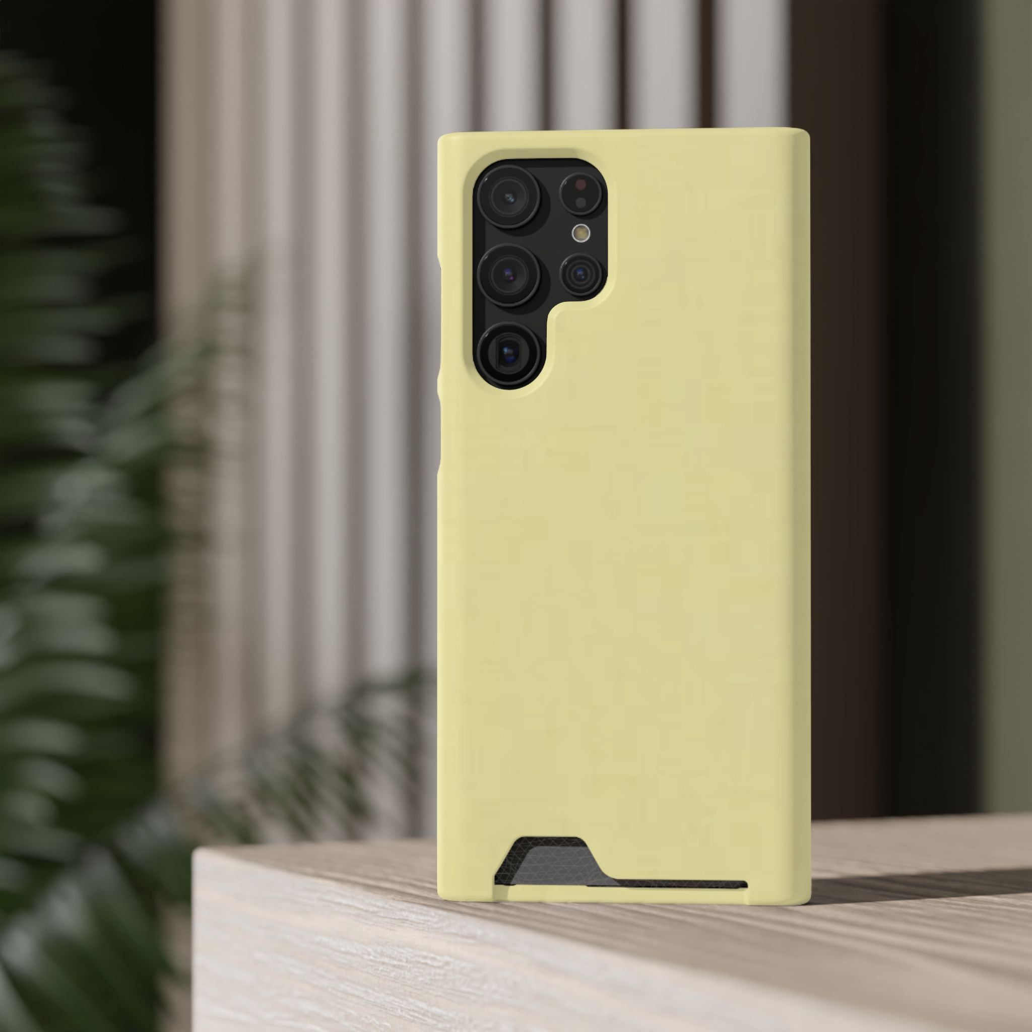 Pale Yellow Card-Holder Phone Case