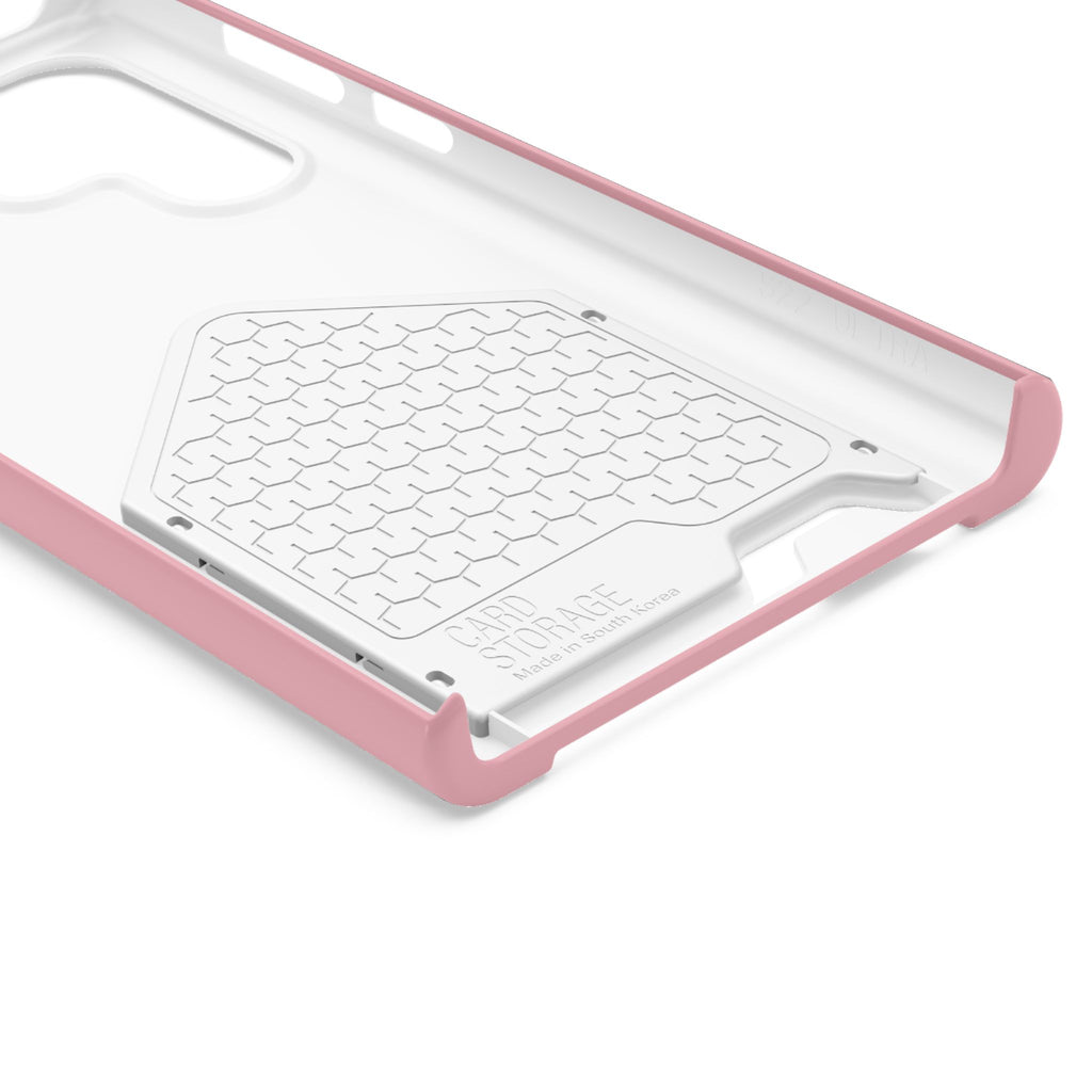 Pink Phone Case with Built-In Card Holder