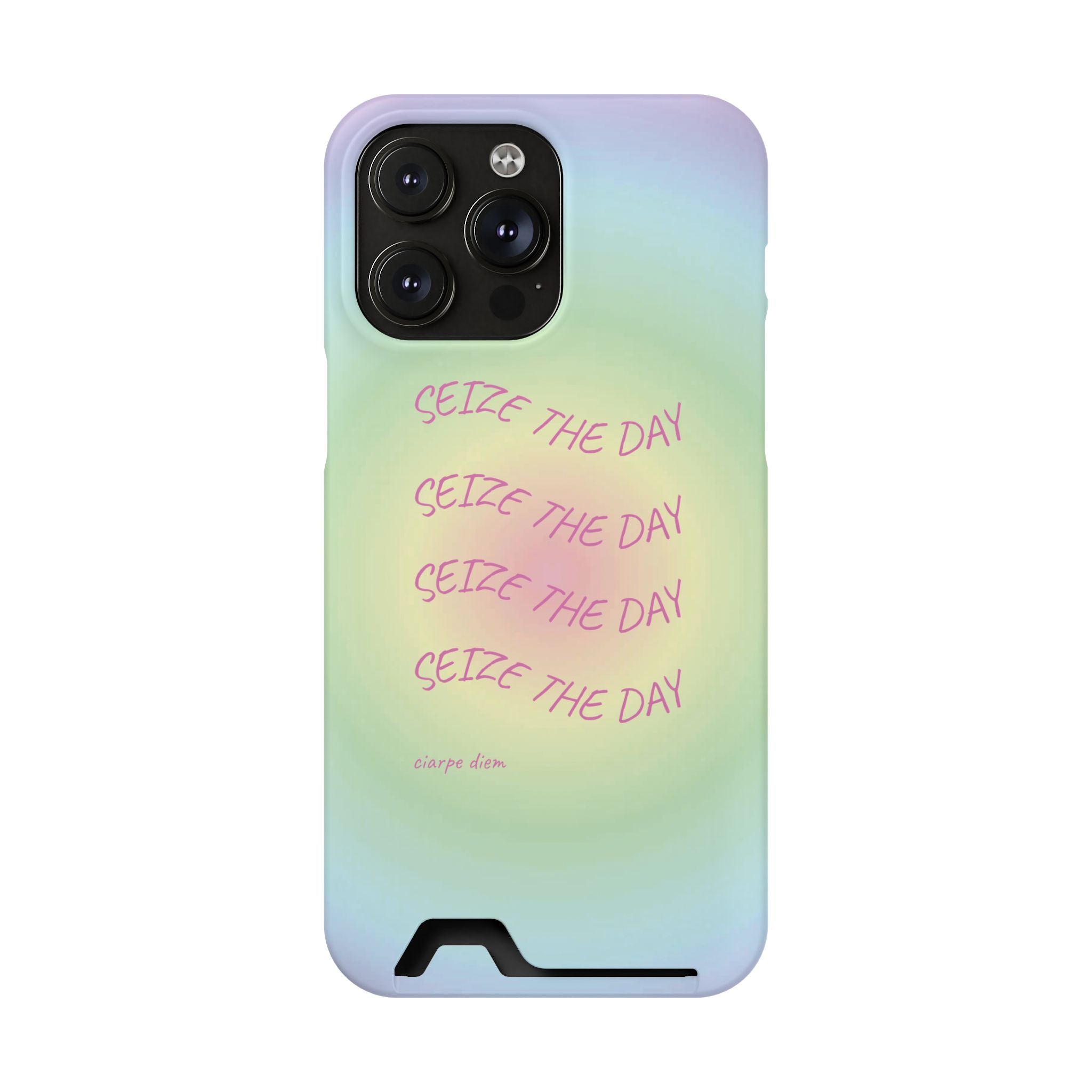 Bermuda Halo 'Seize The Day' Card Holder Phone Case
