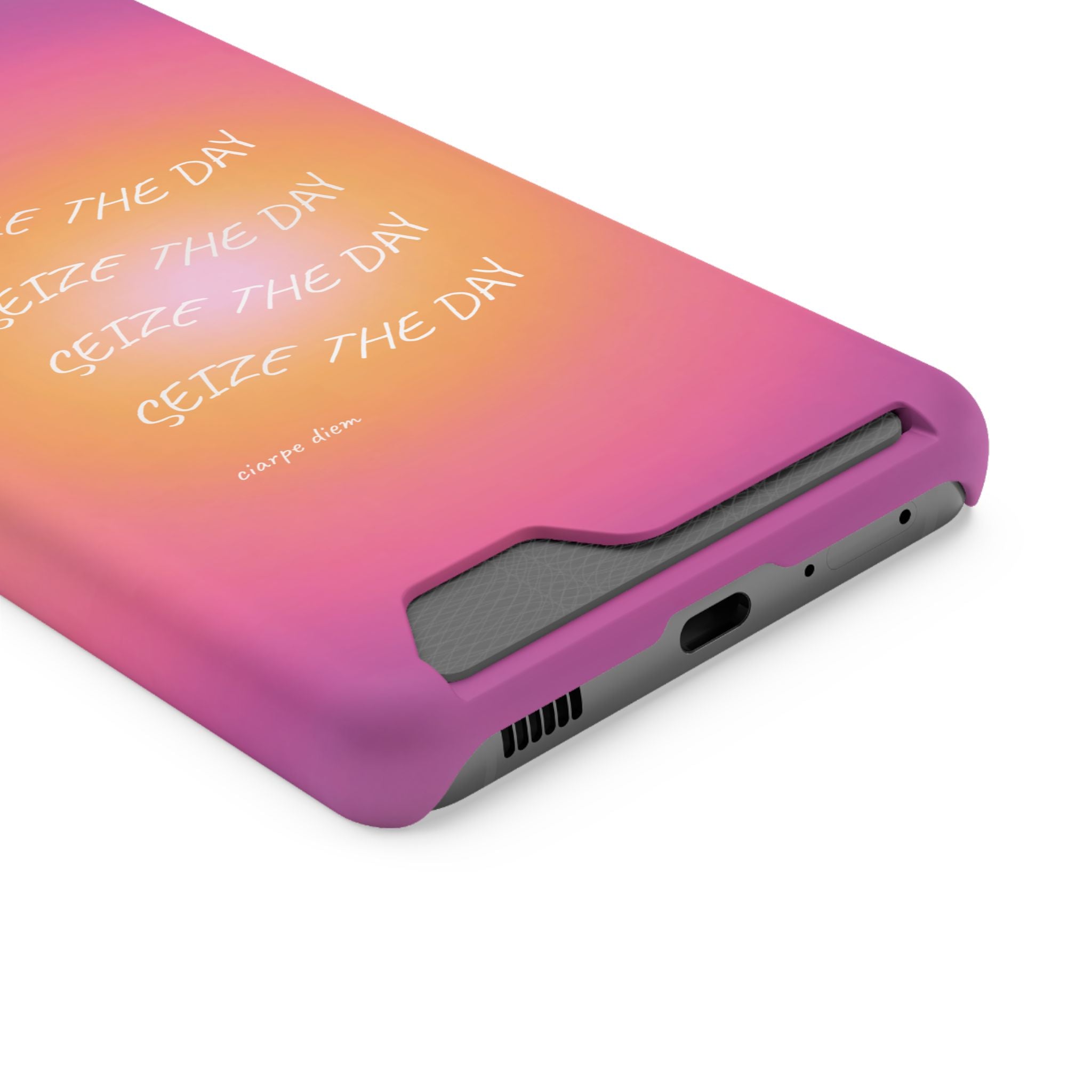 Sunburst 'Seize the Day' Phone Case with Card Holder
