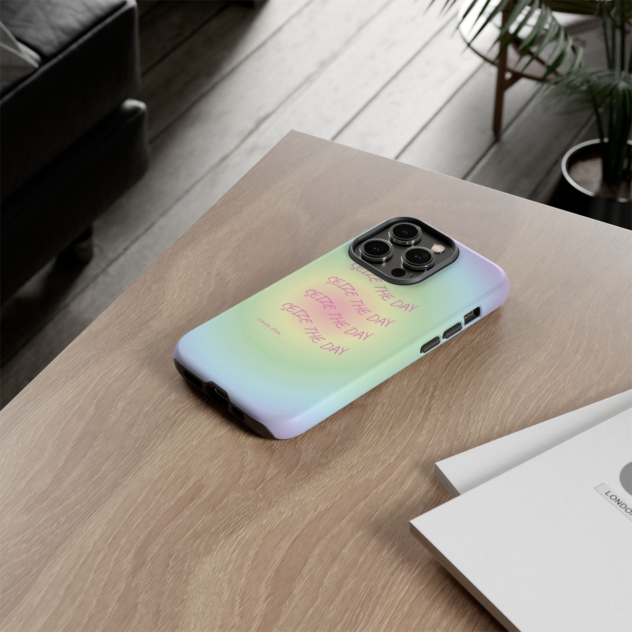Bermuda Halo Seize The Day Pastel Gradient Tough Phone Case