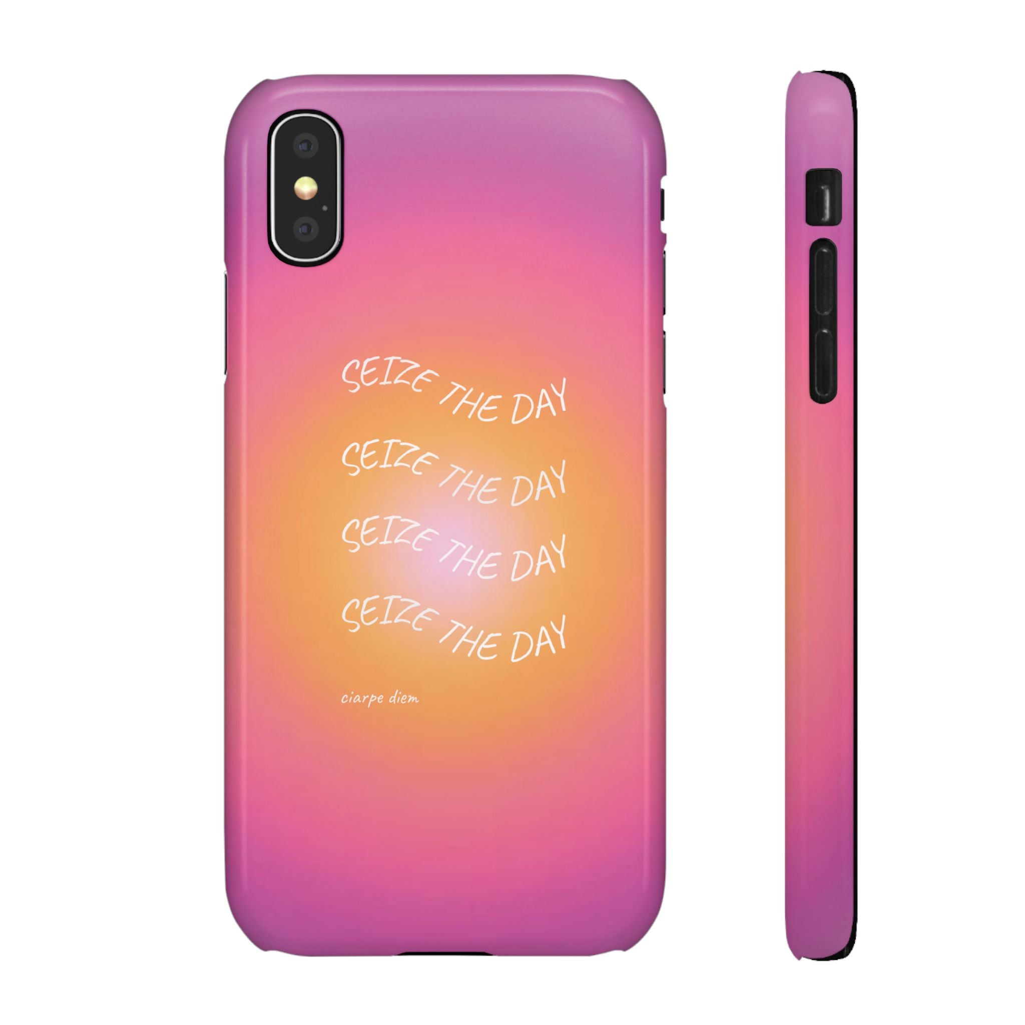 Carpe Diem Sunburst Gradient Snap Phone Case