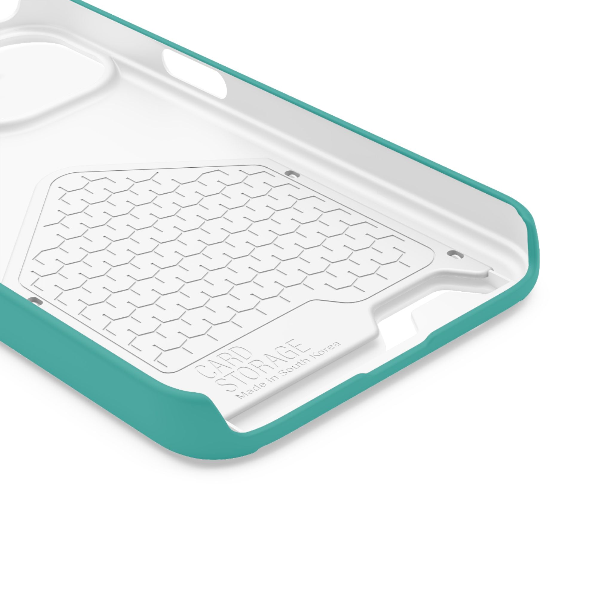 Teal Card-Holder Phone Case