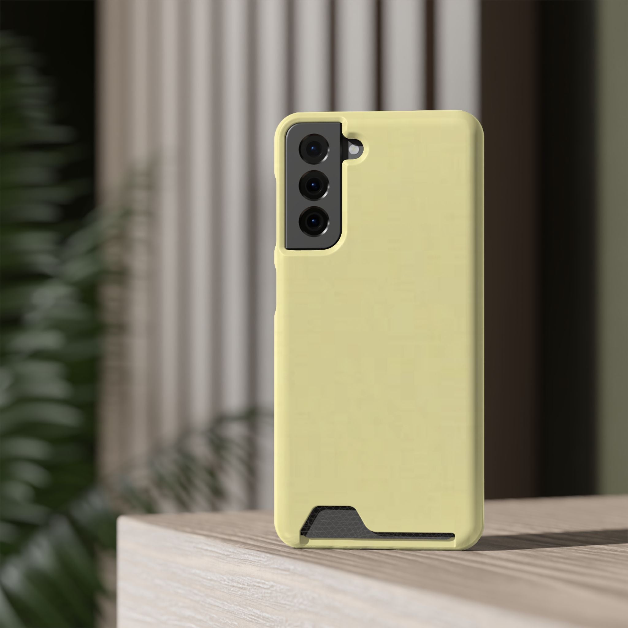 Pale Yellow Card-Holder Phone Case