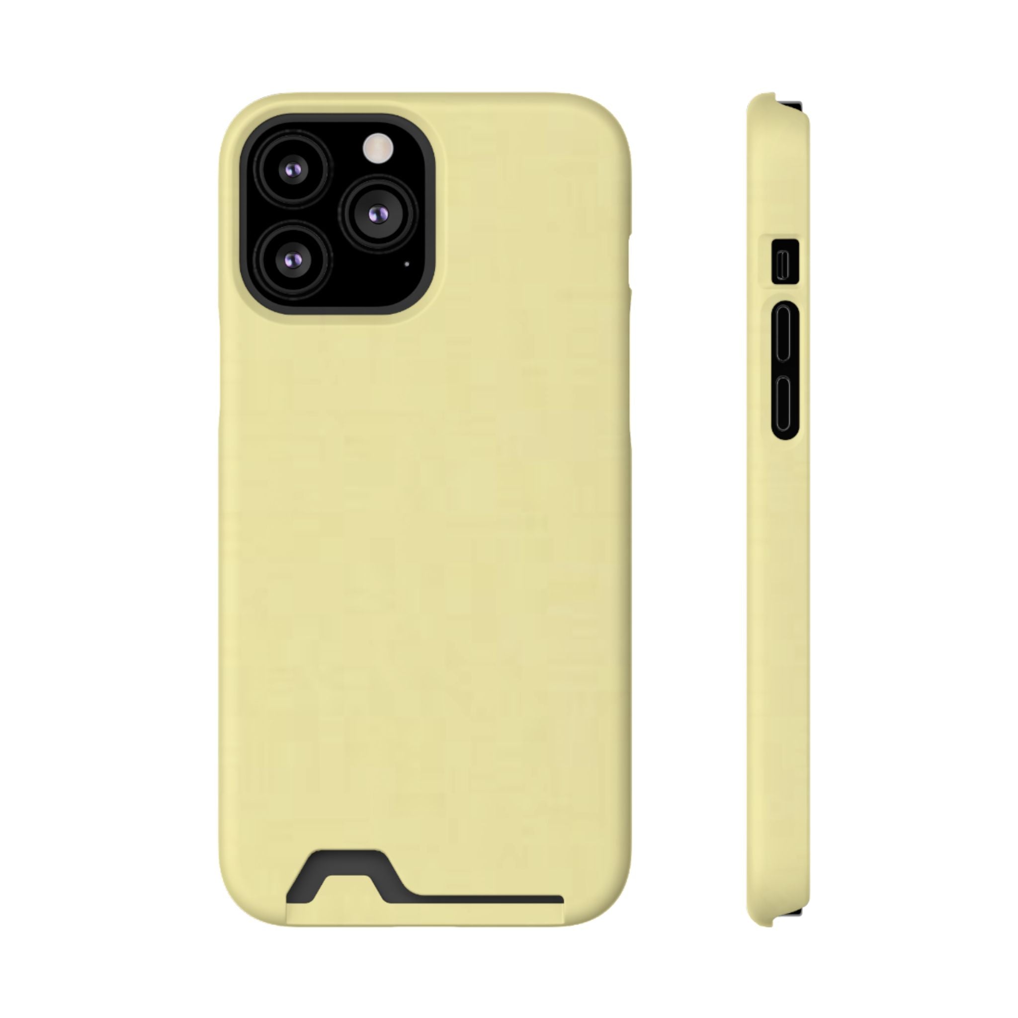 Pale Yellow Card-Holder Phone Case
