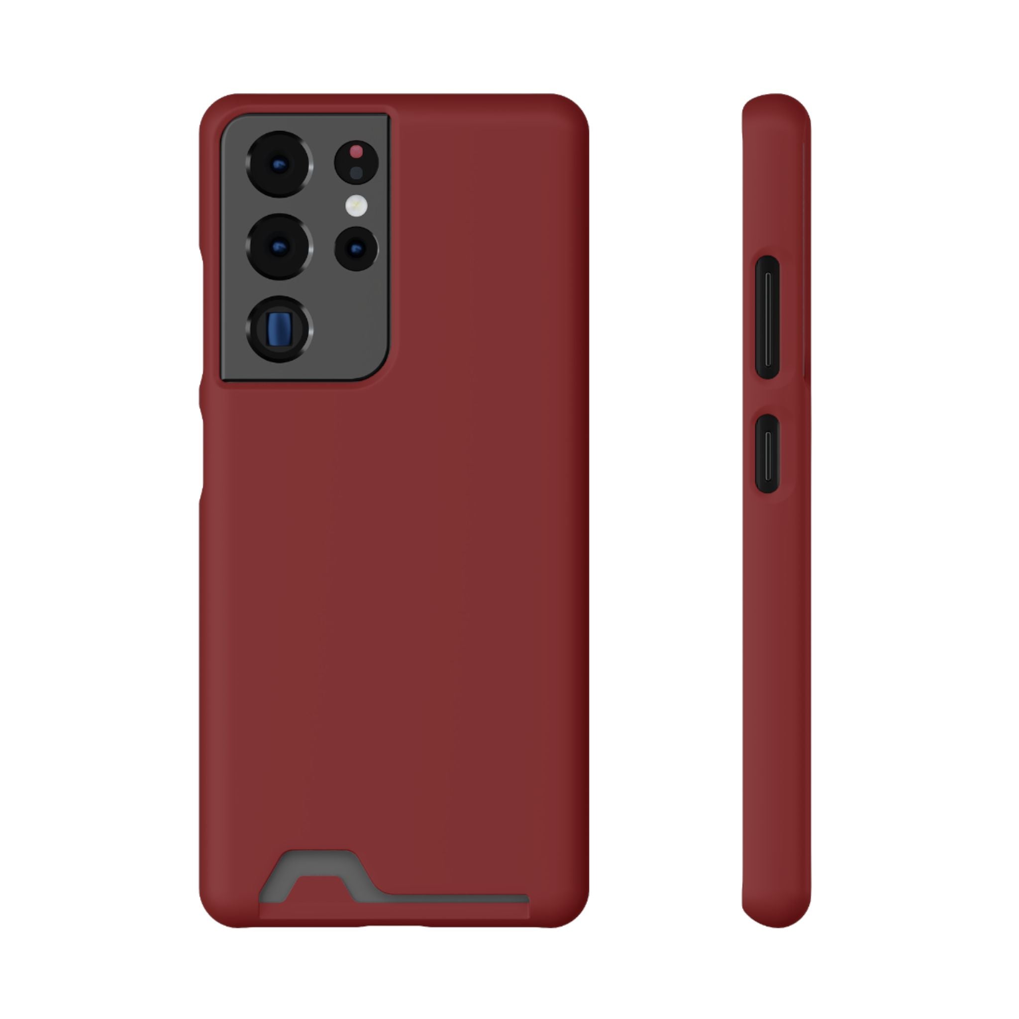 Dark Red Card-Holder Phone Case