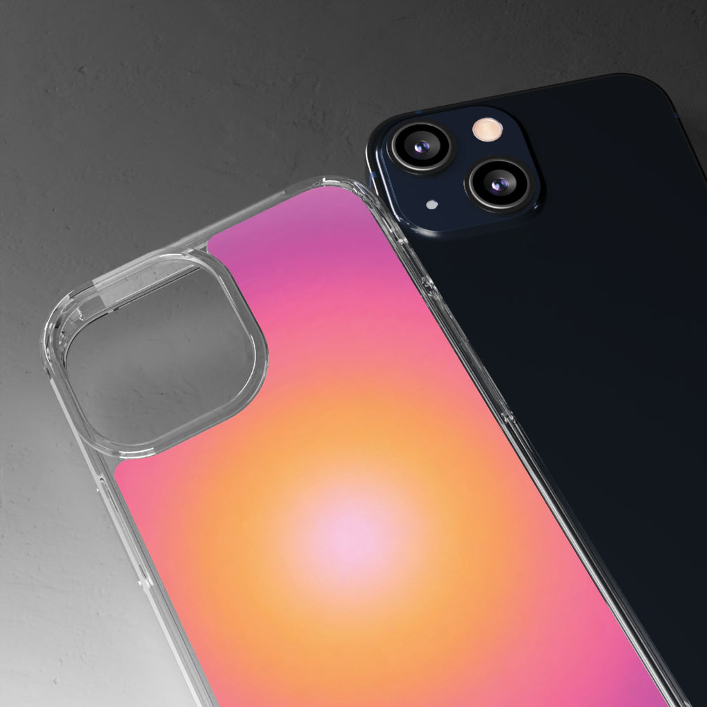 Sunset Gradient Clear Protective Cover