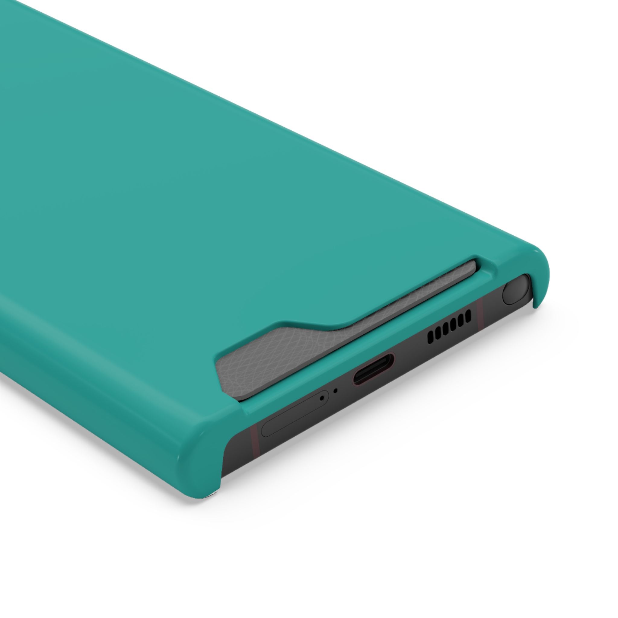 Teal Card-Holder Phone Case