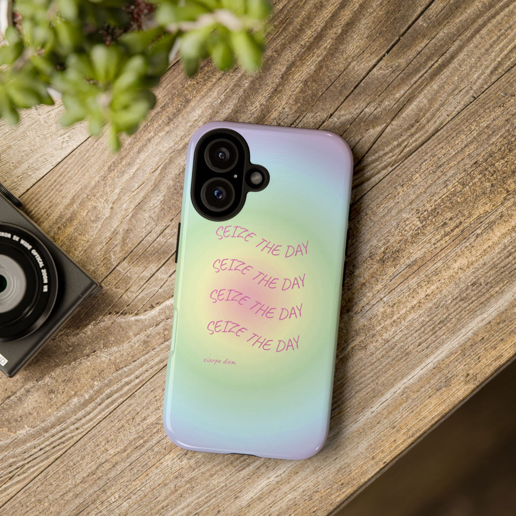 Bermuda Halo Seize The Day Pastel Gradient Tough Phone Case