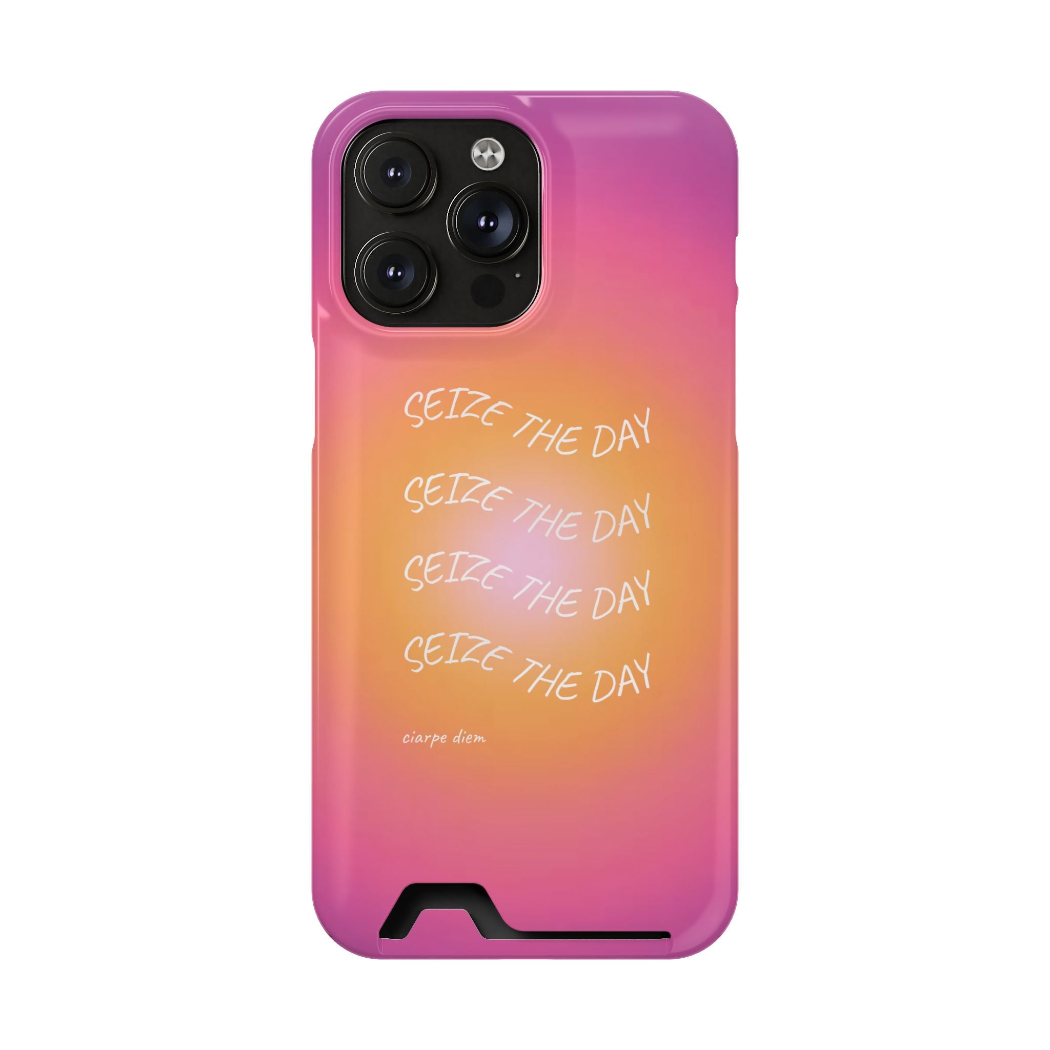 Sunburst 'Seize the Day' Phone Case with Card Holder