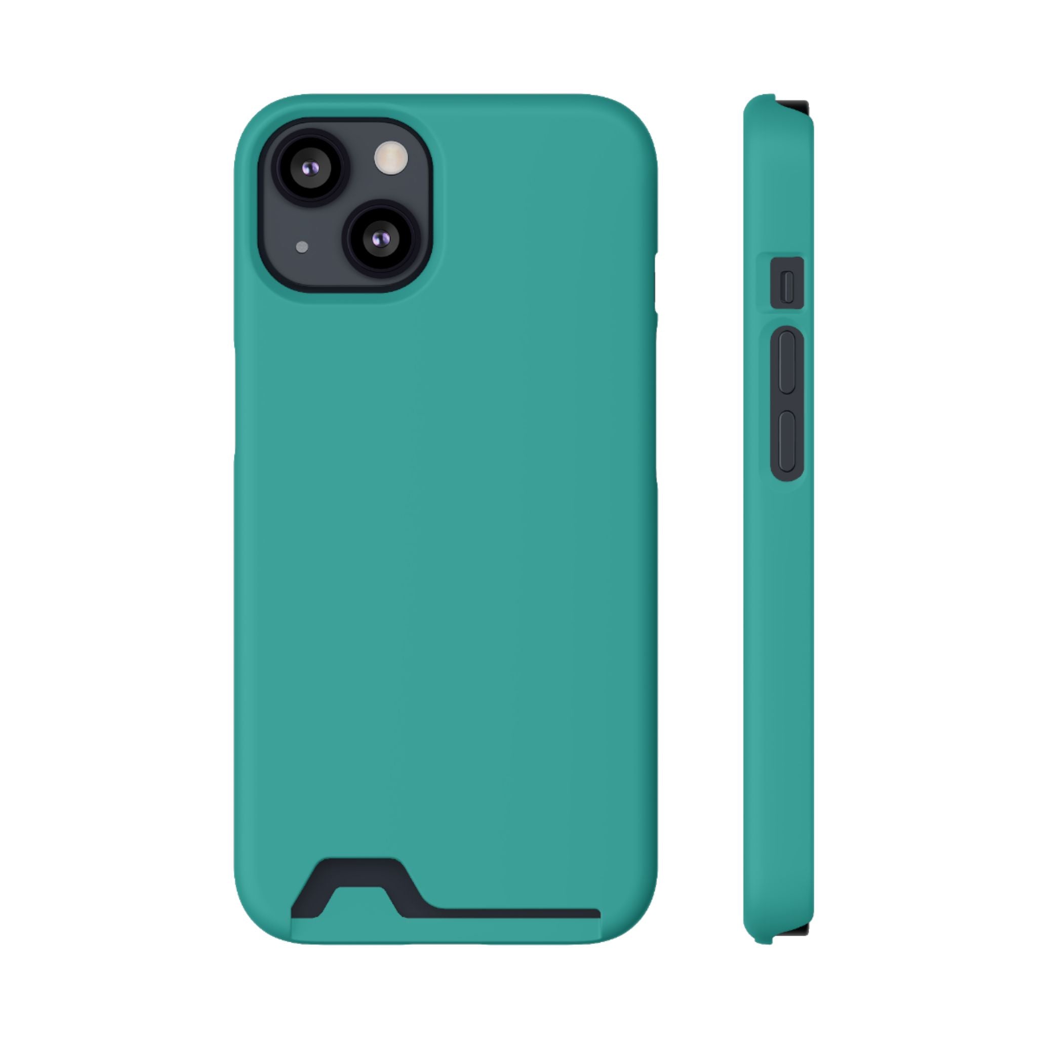 Teal Card-Holder Phone Case