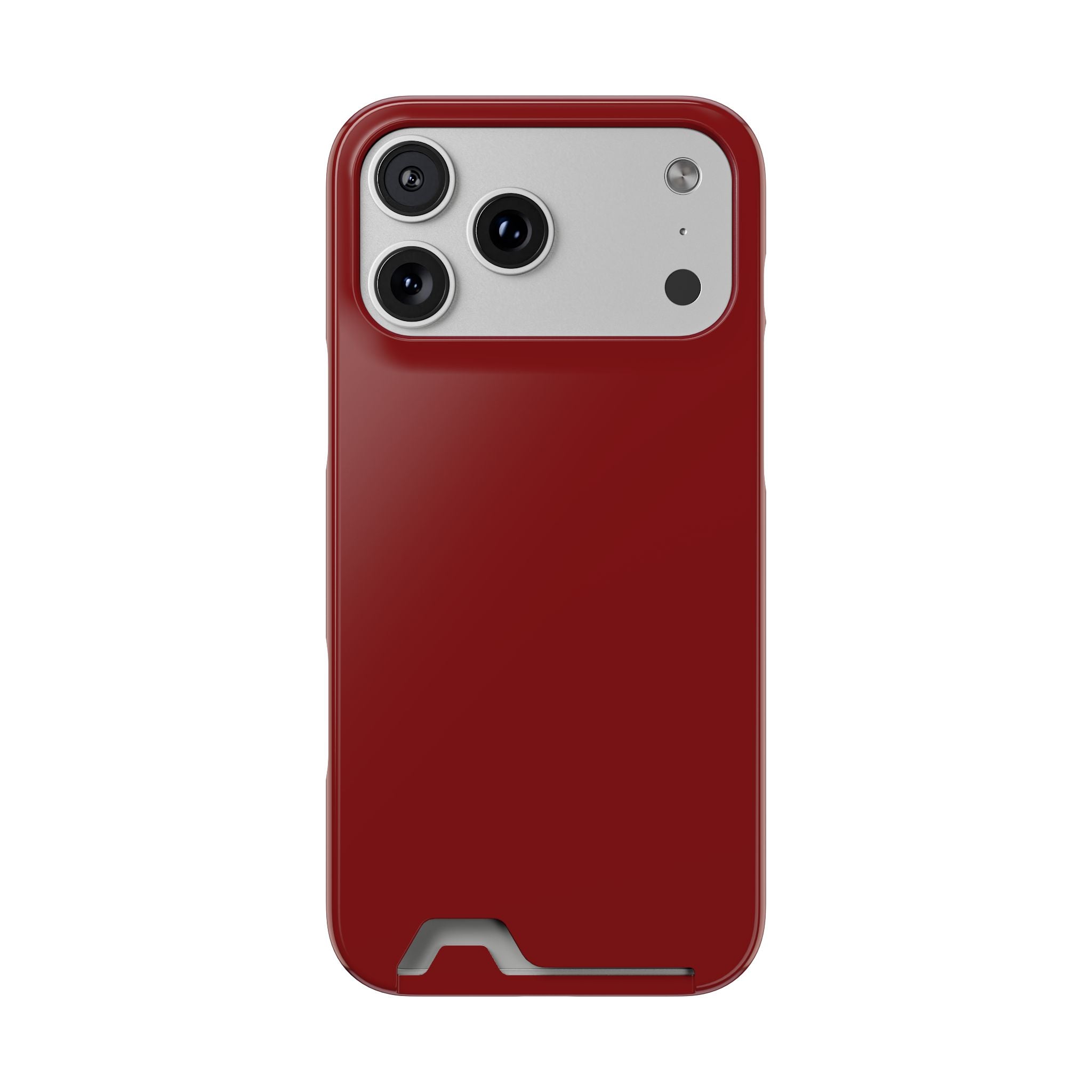 Dark Red Card-Holder Phone Case