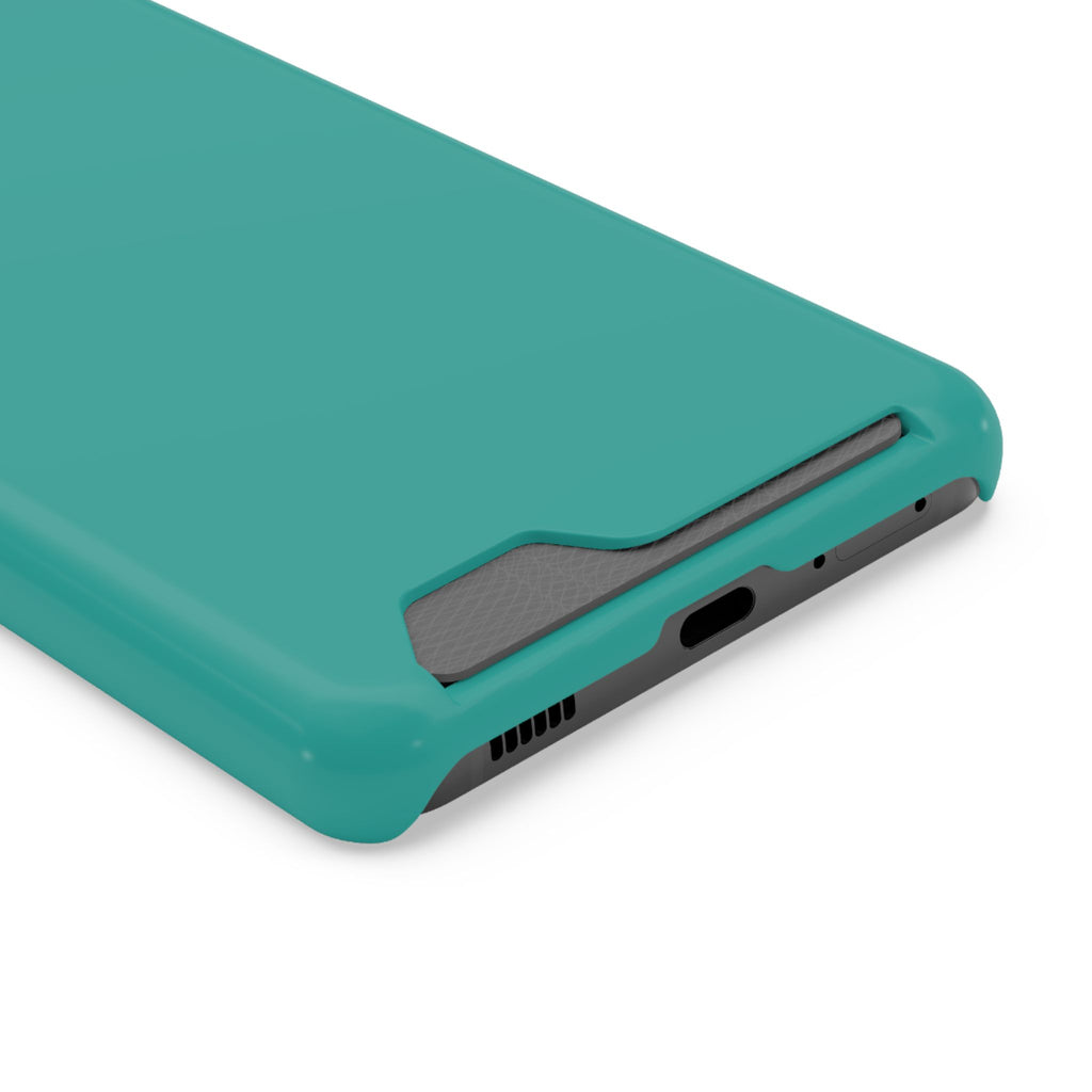 Teal Card-Holder Phone Case