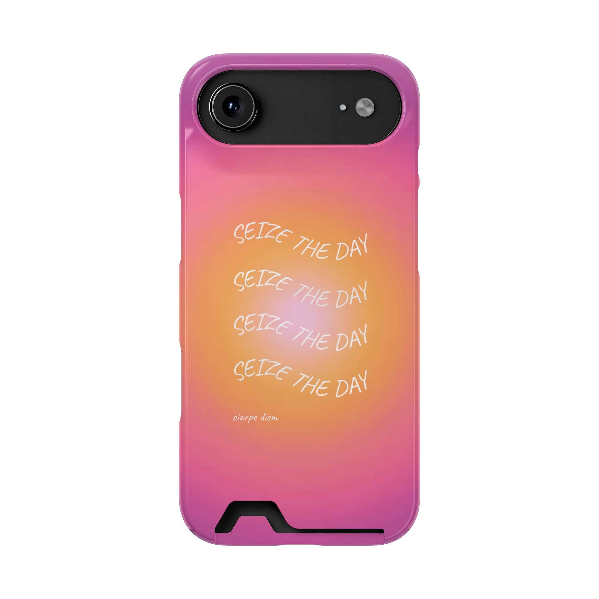 Sunburst 'Seize the Day' Phone Case with Card Holder