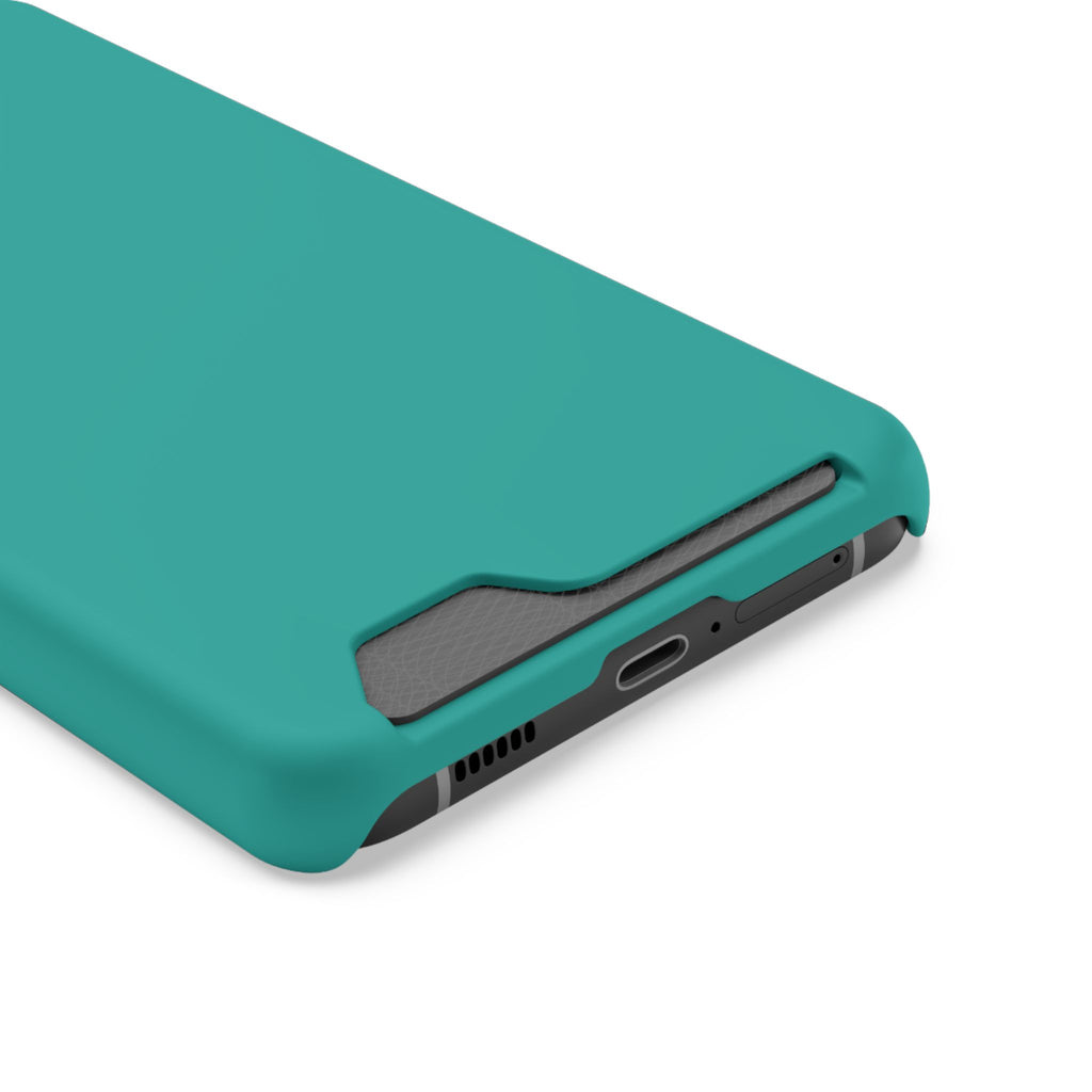 Teal Card-Holder Phone Case