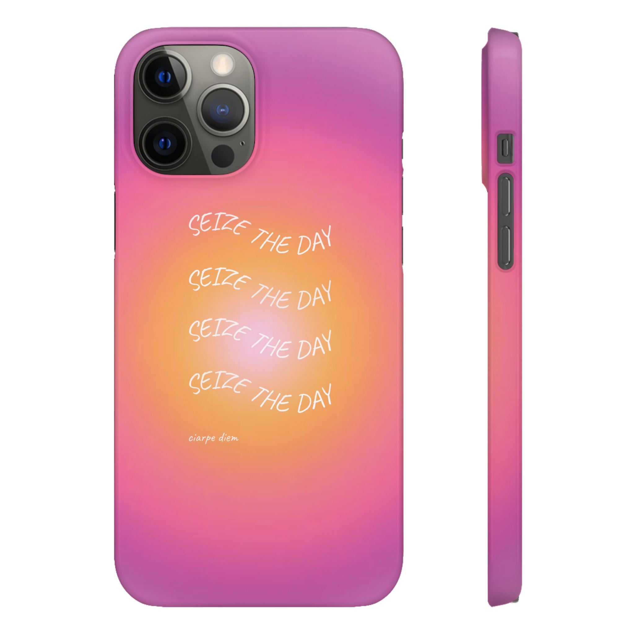 Carpe Diem Sunburst Gradient Snap Phone Case