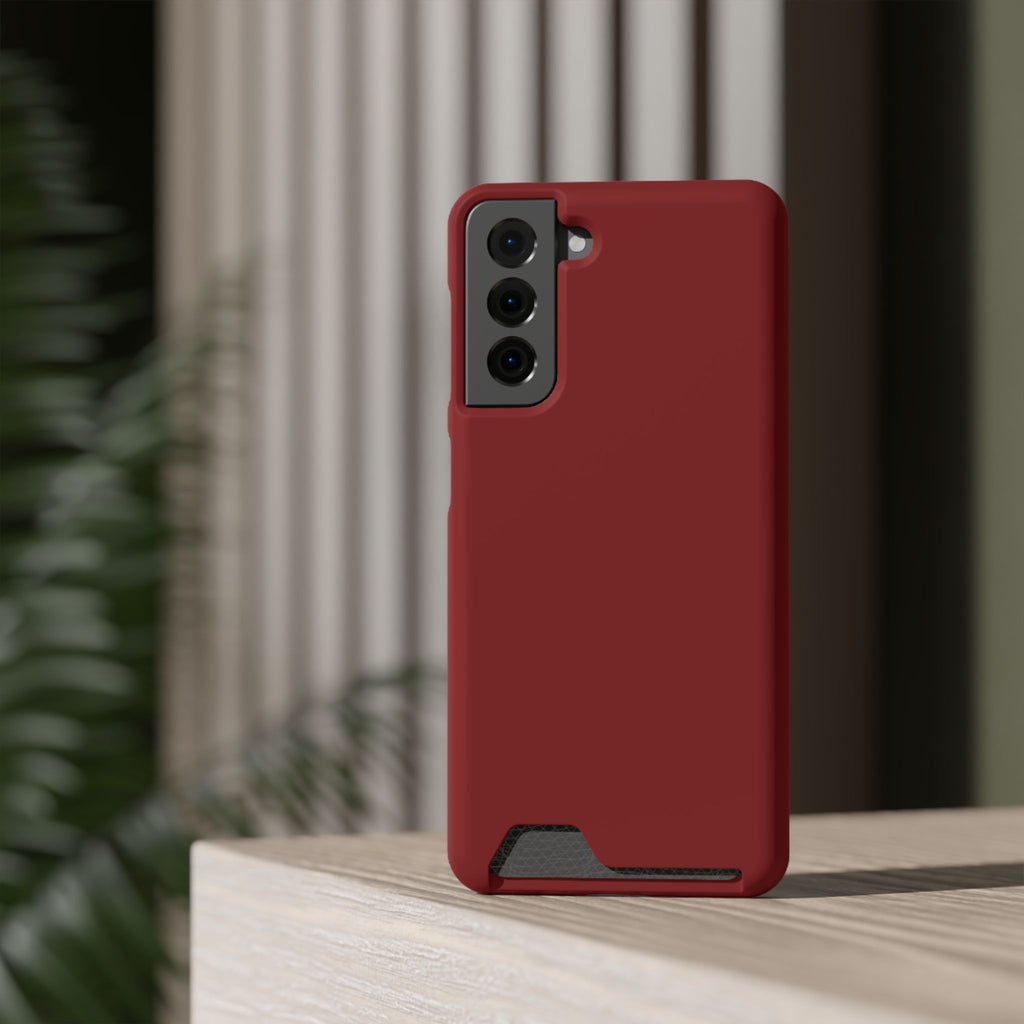 Dark Red Card-Holder Phone Case