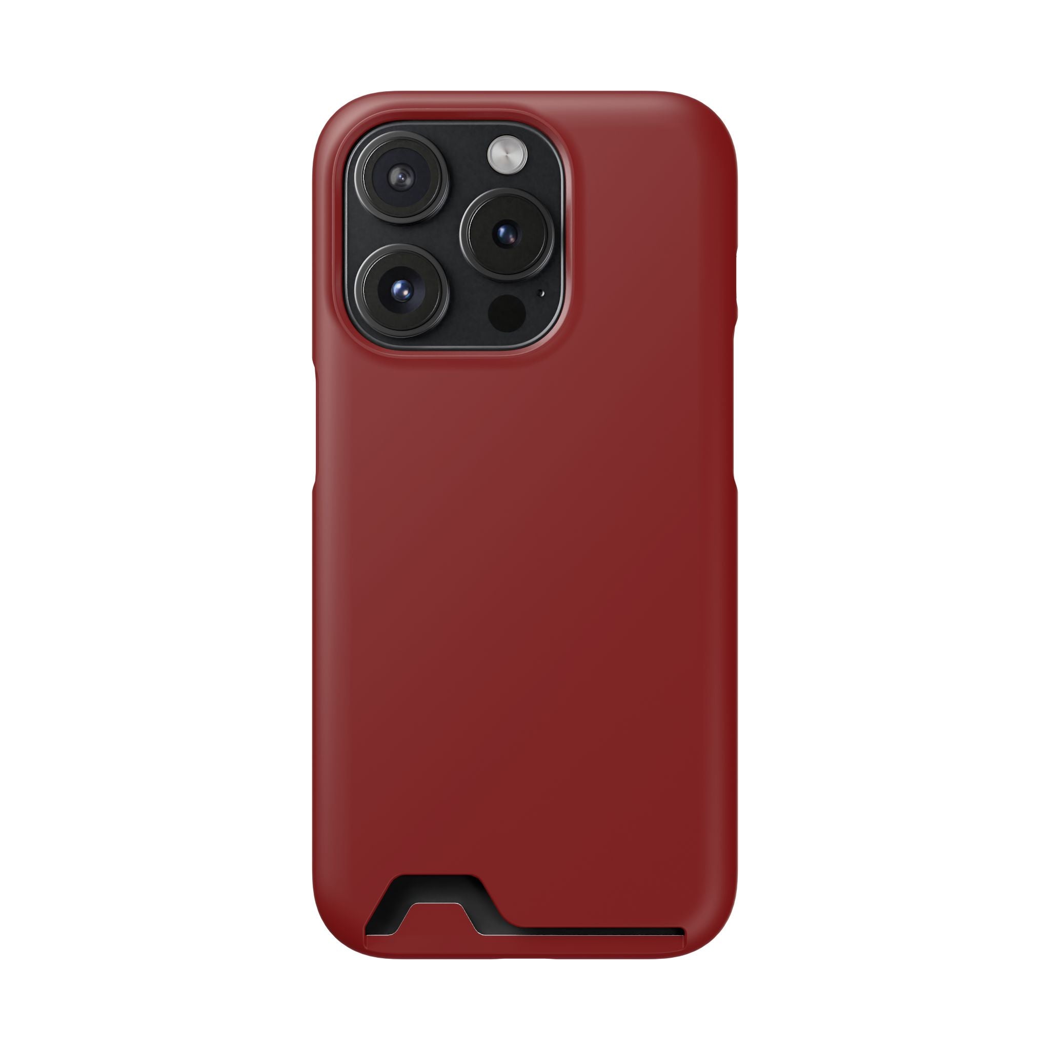 Dark Red Card-Holder Phone Case