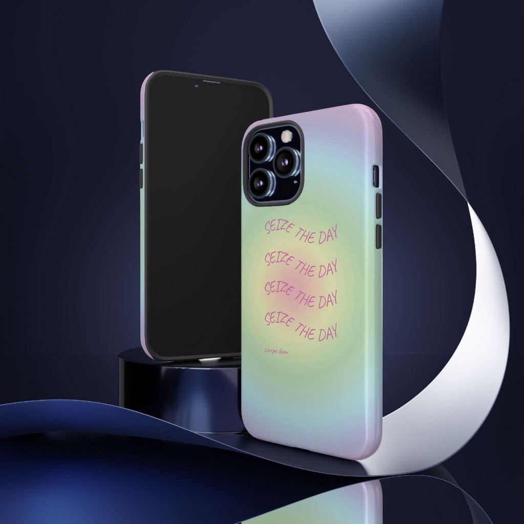 Bermuda Halo Seize The Day Pastel Gradient Tough Phone Case
