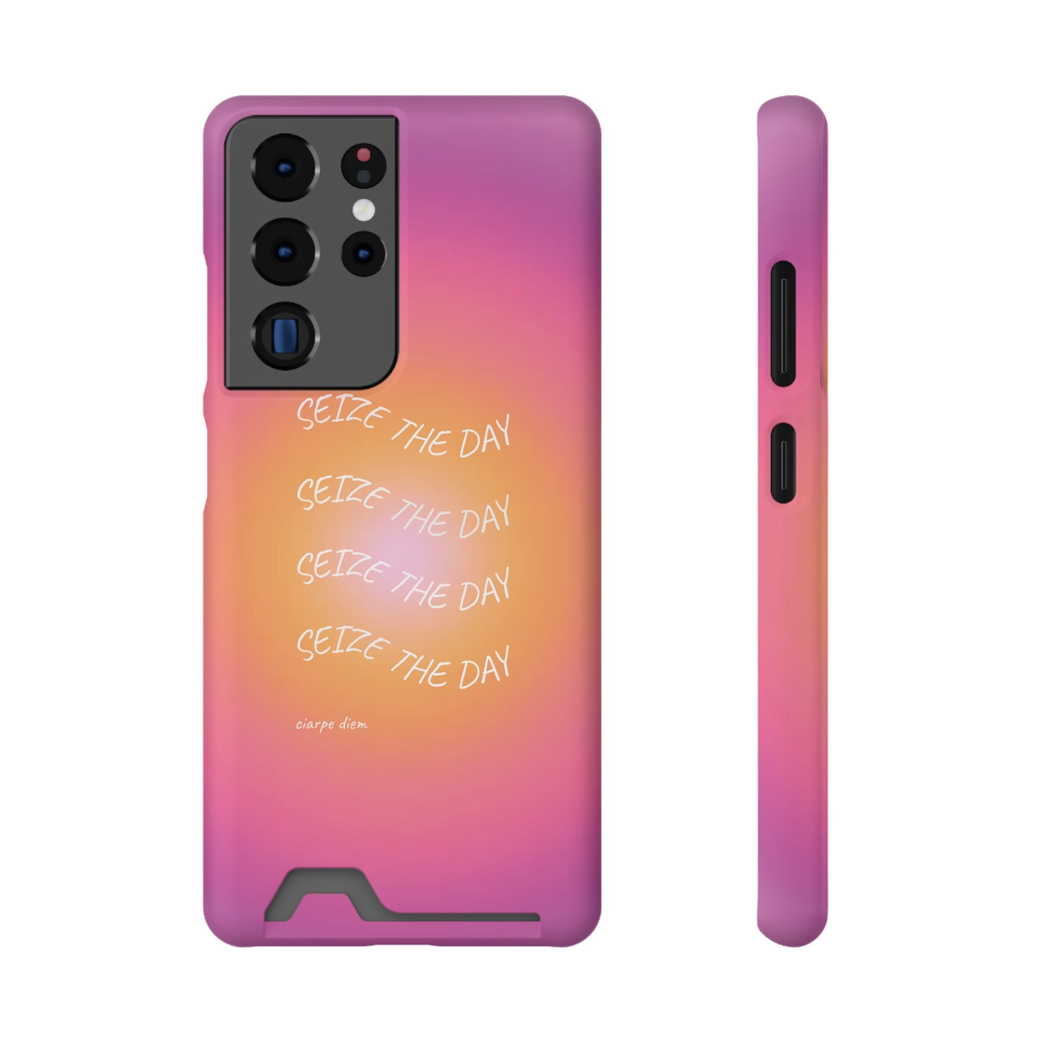 Sunburst 'Seize the Day' Phone Case with Card Holder