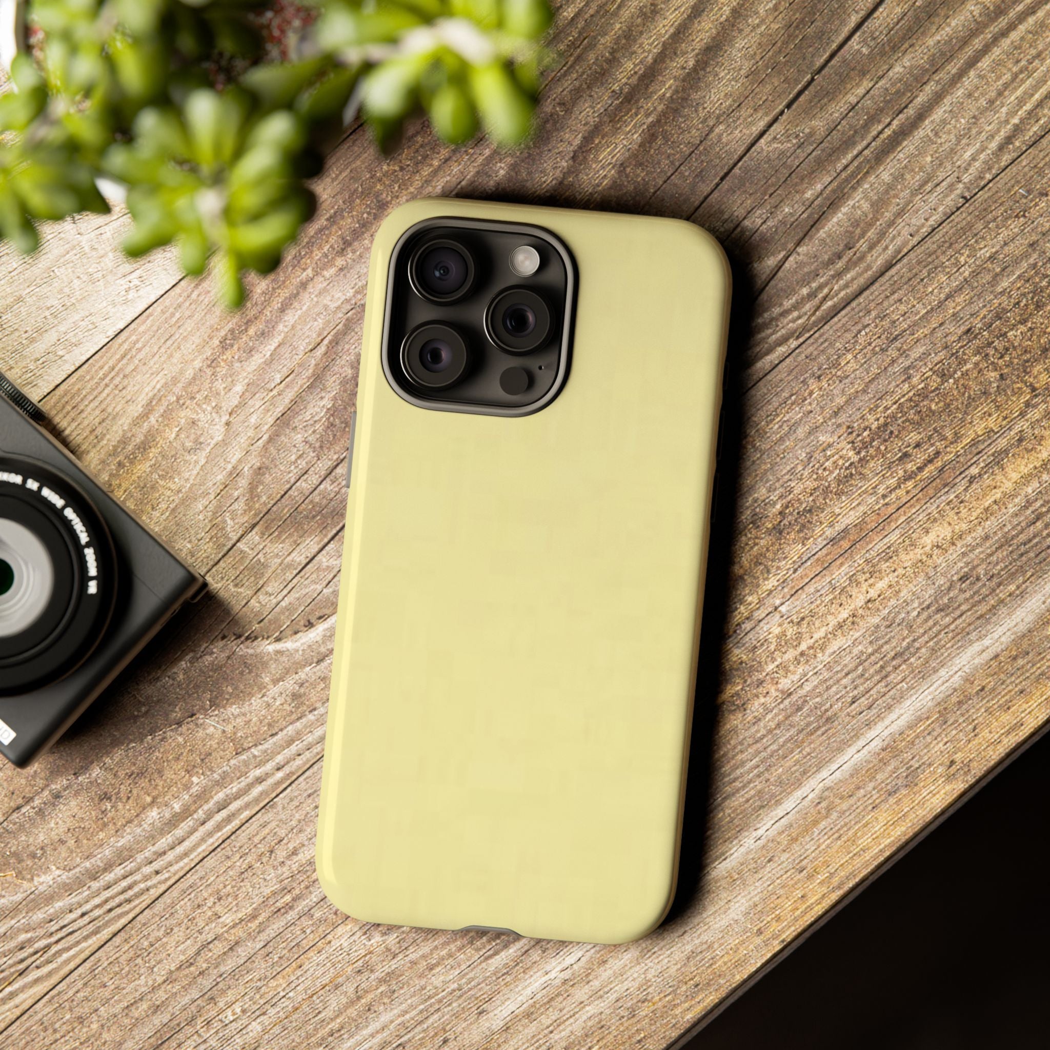 Pale Yellow Protective Phone Case