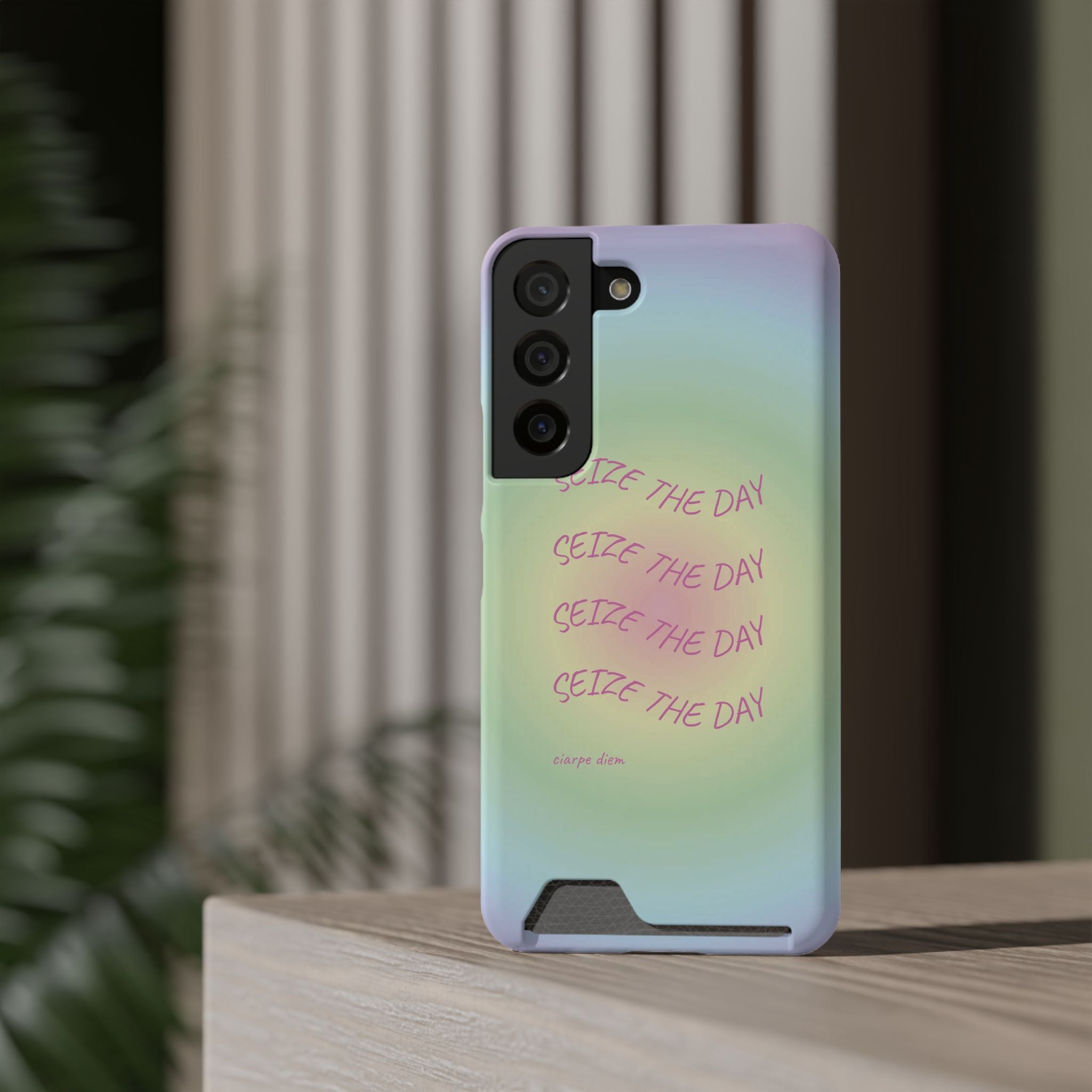 Bermuda Halo 'Seize The Day' Card Holder Phone Case